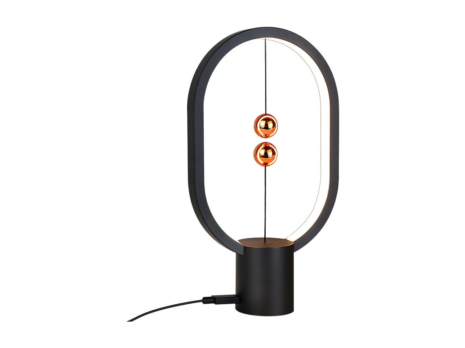 NETTLIFE Nachtlampje met zwarte LED. Tafellamp : Klein magnetisch sierlampje met USB.