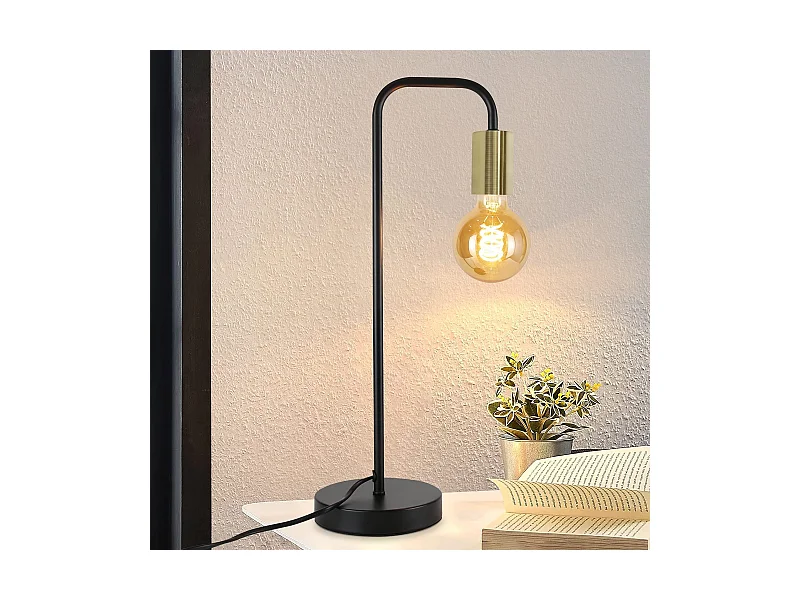 Vintage Industrielle Schwarze Metall Tischlampe E27 Tischlampe Nachtlicht Mit Kabel