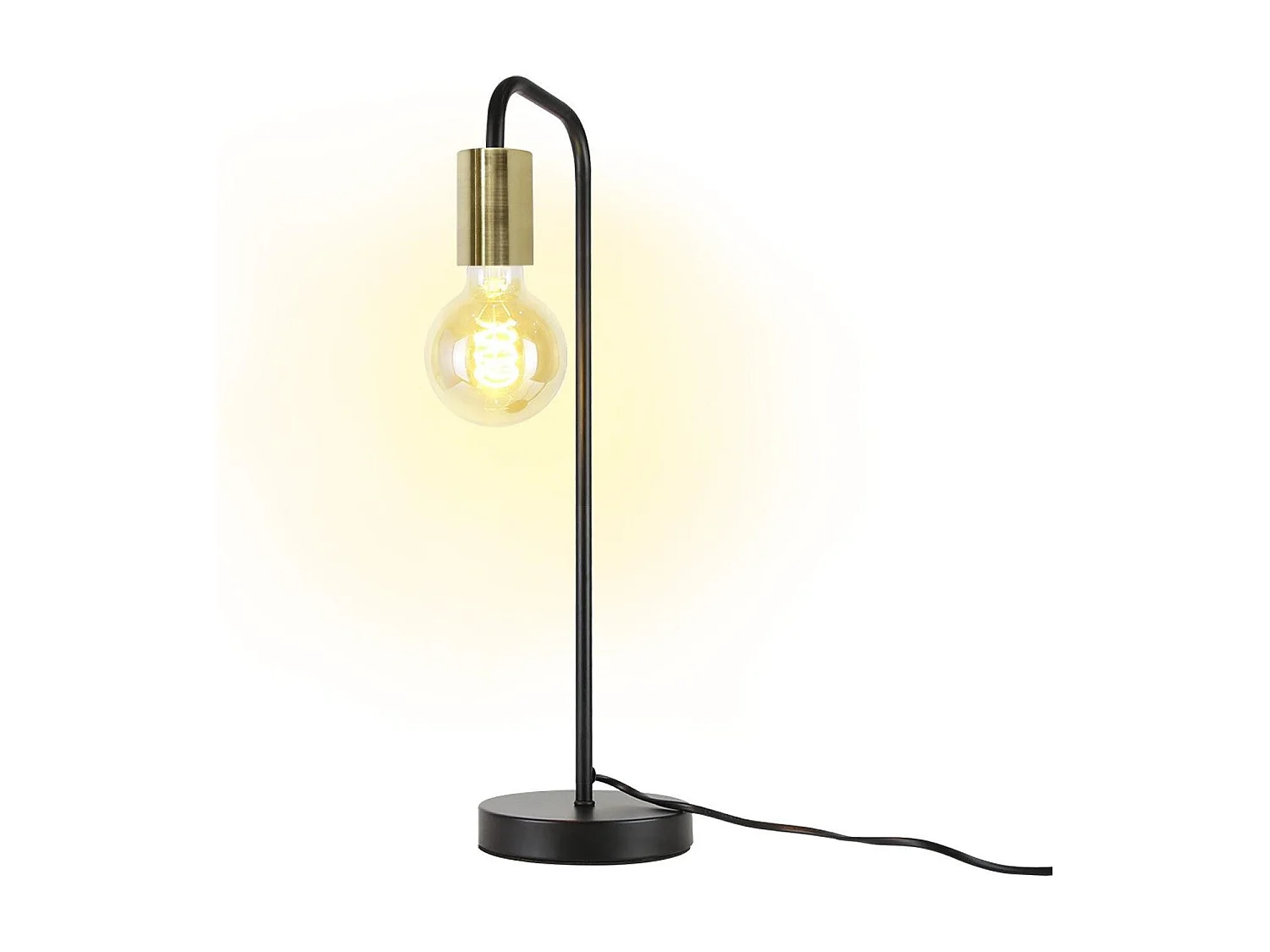 NETTLIFE lampe de table Vintage lampe de chevet salon - noir or industriel E27 lampe de table enfants dans chambre veilleuse