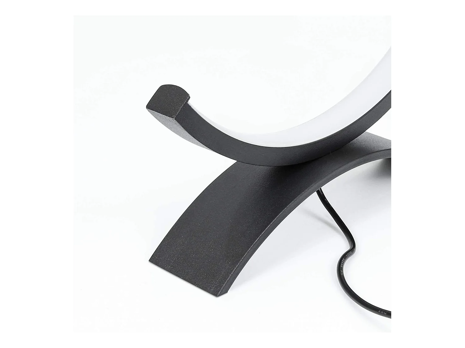 NETTLIFE Lámpara de Mesa Led Regulable - Lámpara de Noche Negra de 7W Lámpara de Lectura de Diseño Moderno con Cable de 3M