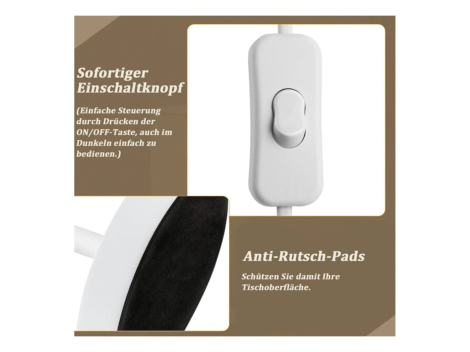 NETTLIFE Lampe de chevet Set de 2 lampes de table Salon -  en bois E27 Douille Bedside Lamp Chambre à coucher Blanc