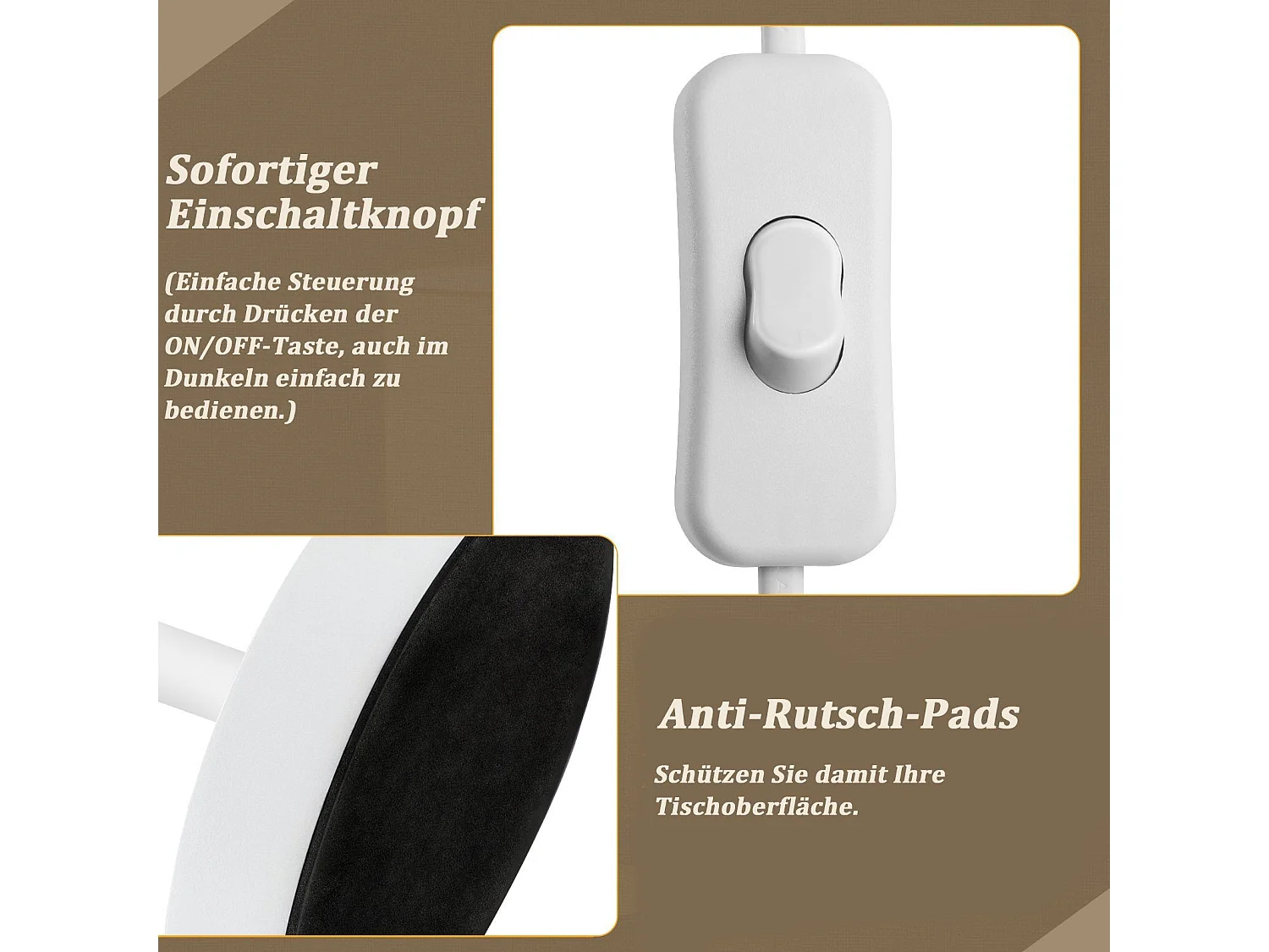 NETTLIFE Lampe de chevet Set de 2 lampes de table Salon -  en bois E27 Douille Bedside Lamp Chambre à coucher Blanc