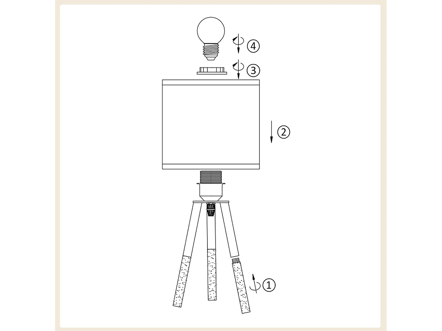 NETTLIFE Lampe de chevet Set de 1 lampes de table Moderne - Lampe de table Salon avec abat-jour en tissu Douille E27 Max. 40W Blanc