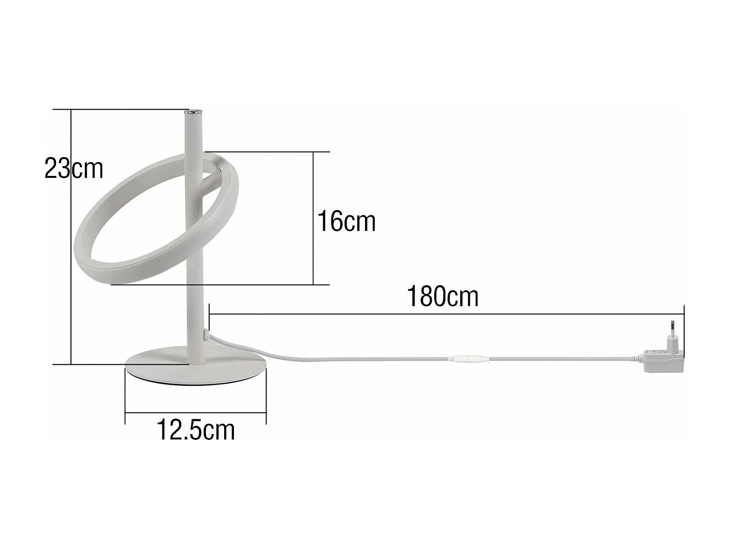 LED Tischleuchte Touch Dimmbar Weiße Ringe 6w 3000k Warmweiß