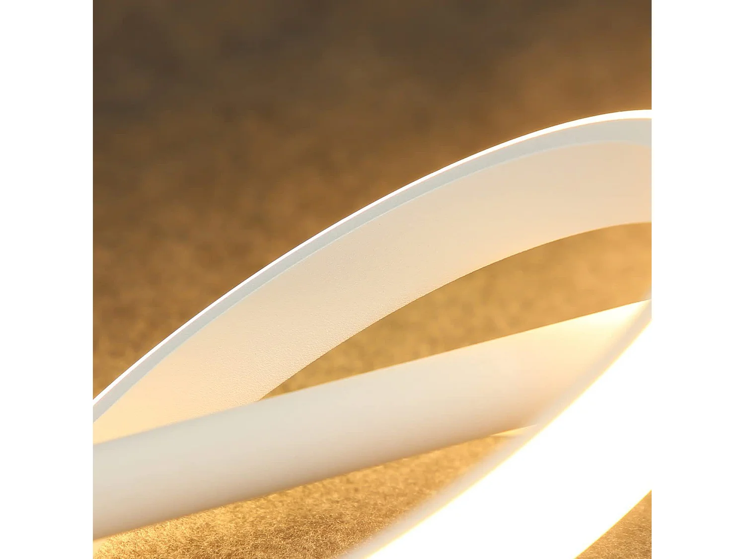 NETTLIFE Lampe de table Moderne LED de table - Blanc Anneau Forme Lampe de chevet Rotation Anneaux amovibles 13W 3000K Blanc chaud