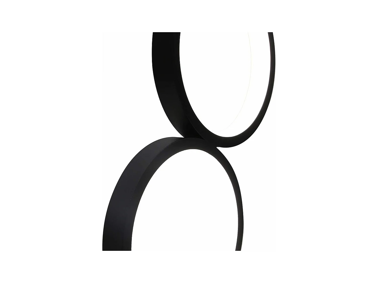 Schwarz LED Tisch Lampe Nacht Touch Dimmbare Metall Dekorative Ring Kreis Aluminium