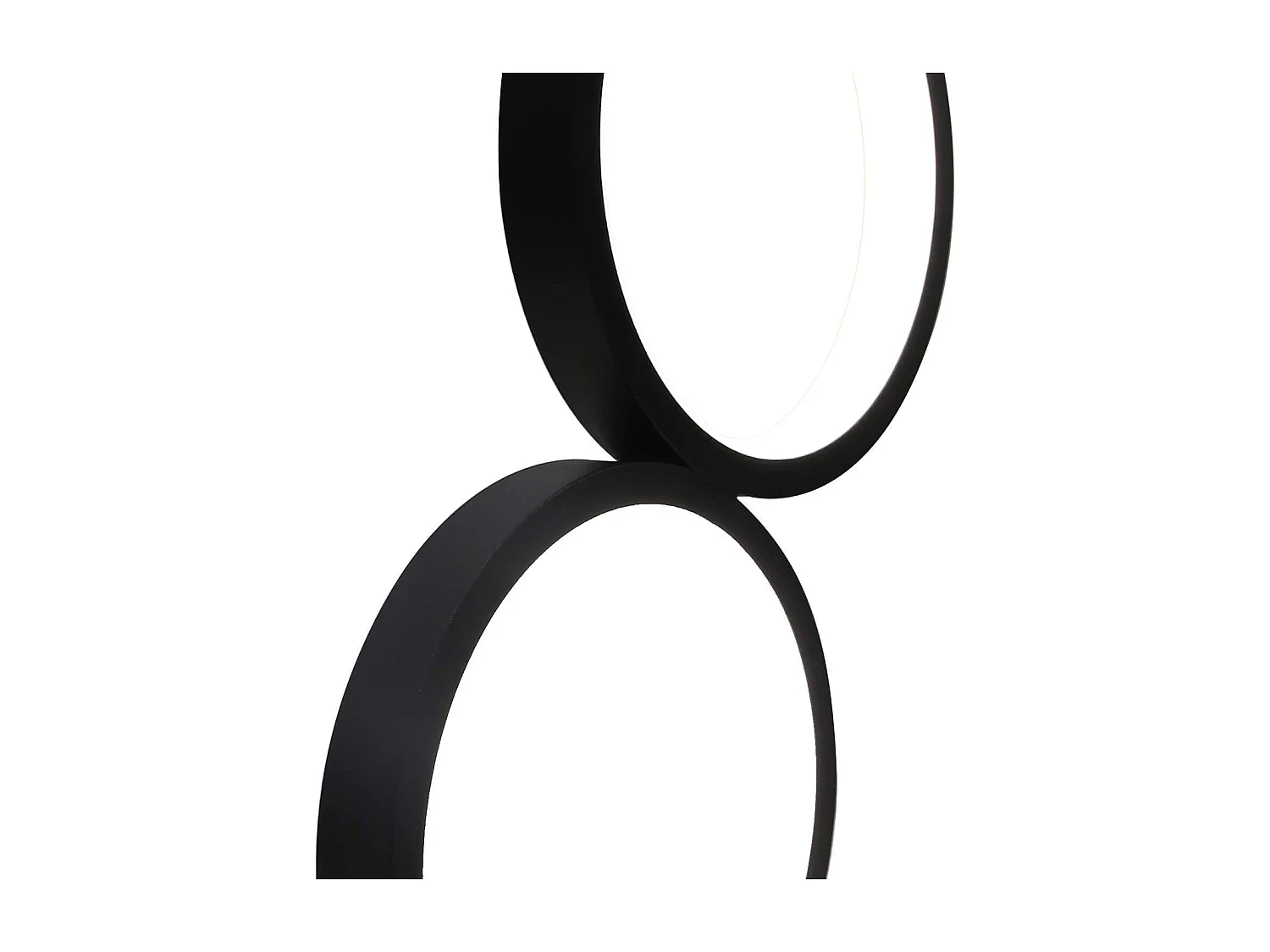 NETTLIFE Lámpara de mesa LED - Lámpara de mesita negra regulable por toque - Lámpara de escritorio en forma de anillo metálico con diseño moderno