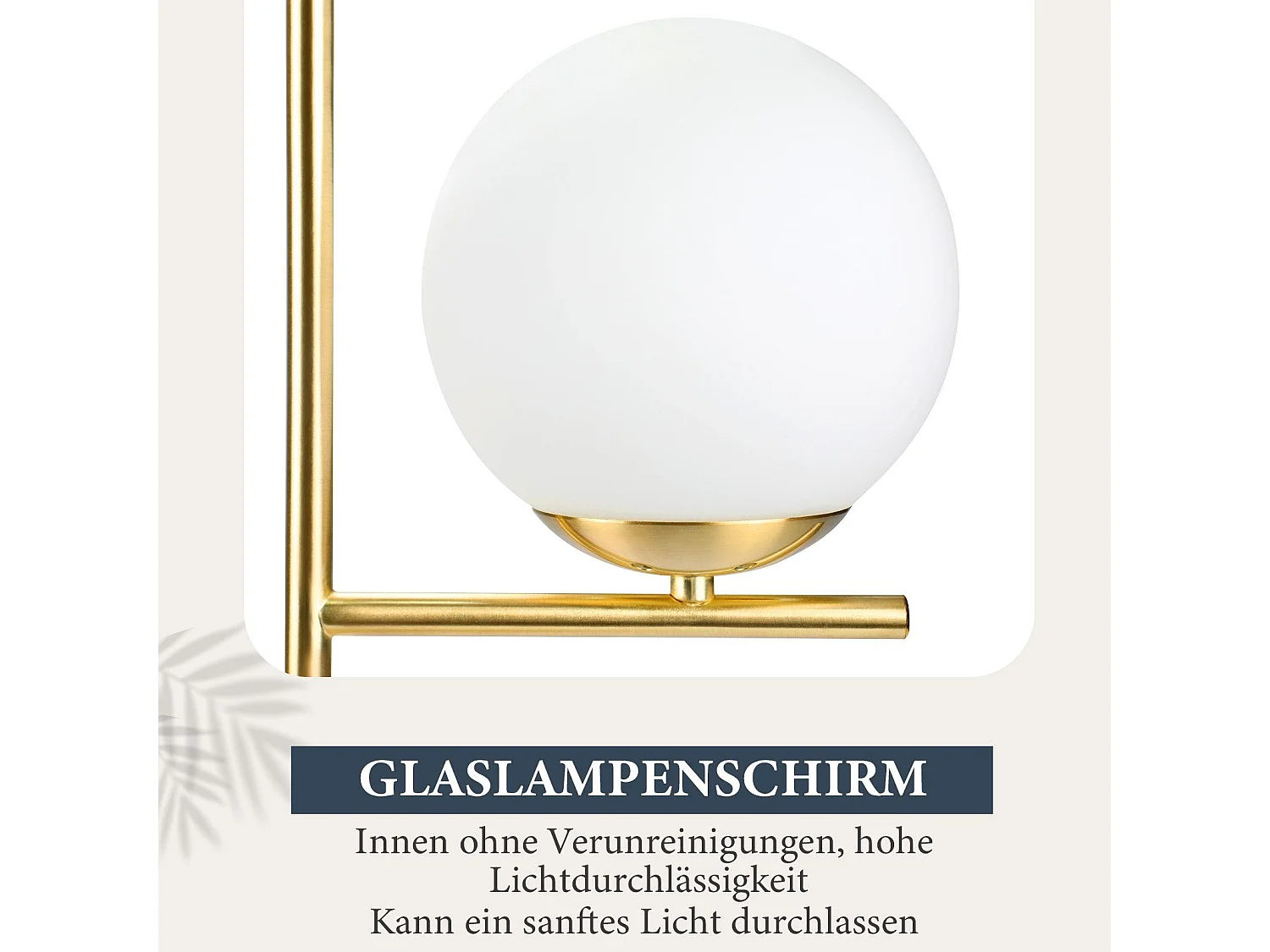 NETTLIFE Moderne Nachttischlampe für das Wohnzimmer – Weißes Glas, industrielle E27-Fassung mit Schalter für Schlafzimmer, Büro