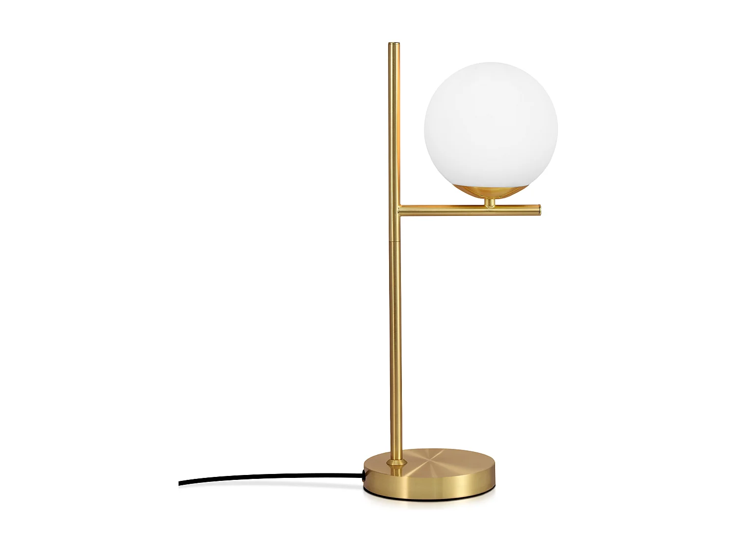 NETTLIFE lampe de table salon moderne de chevet -  en verre blanc douille E27 industrielle avec interrupteur pour chambre bureau