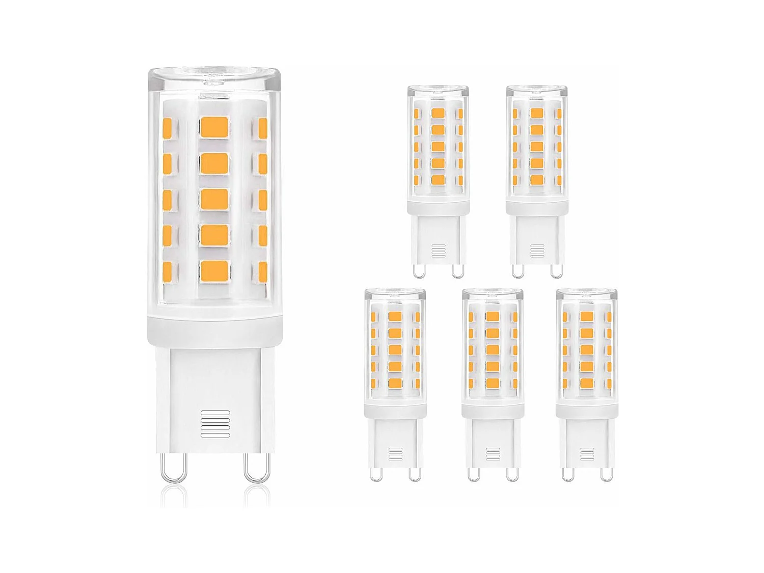 NETTLIFE Lot de 5 ampoules G9 blanc chaud 3000K 230V remplacement 3W pour lampe halogène 28W 30W 40W culot petite à économie d'énergie non dimmable