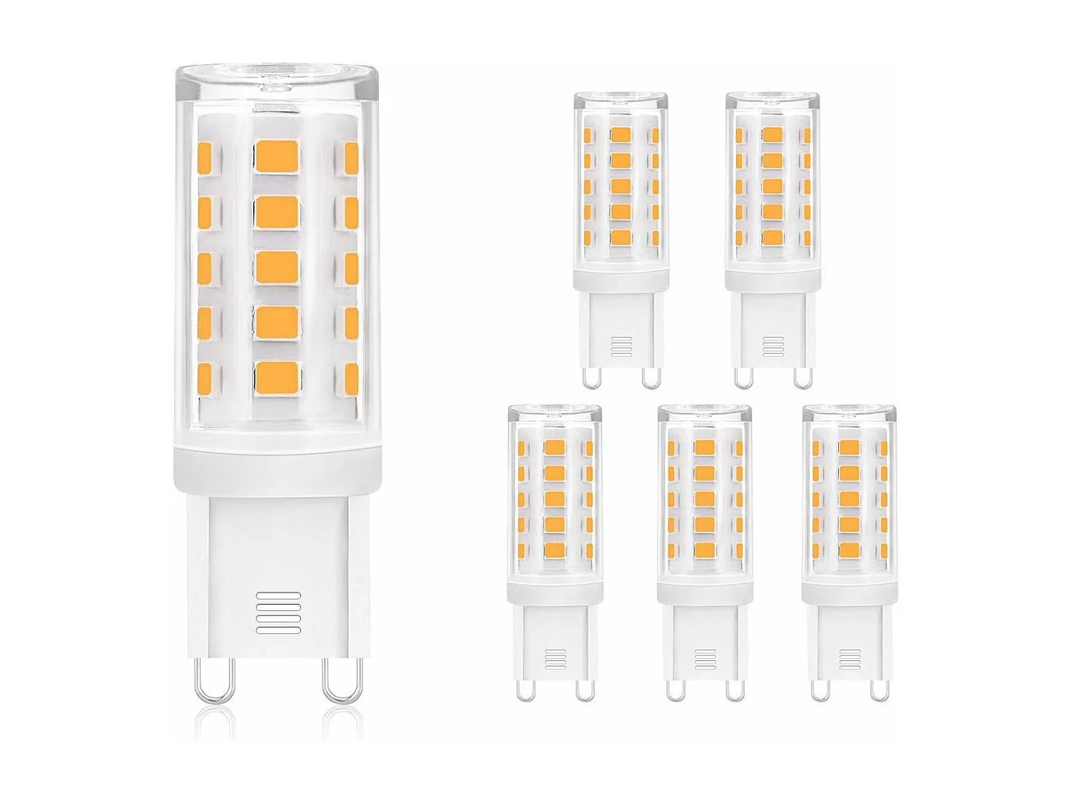 NETTLIFE Lot de 5 ampoules G9 blanc chaud 3000K 230V remplacement 3W pour lampe halogène 28W 30W 40W culot petite à économie d'énergie non dimmable