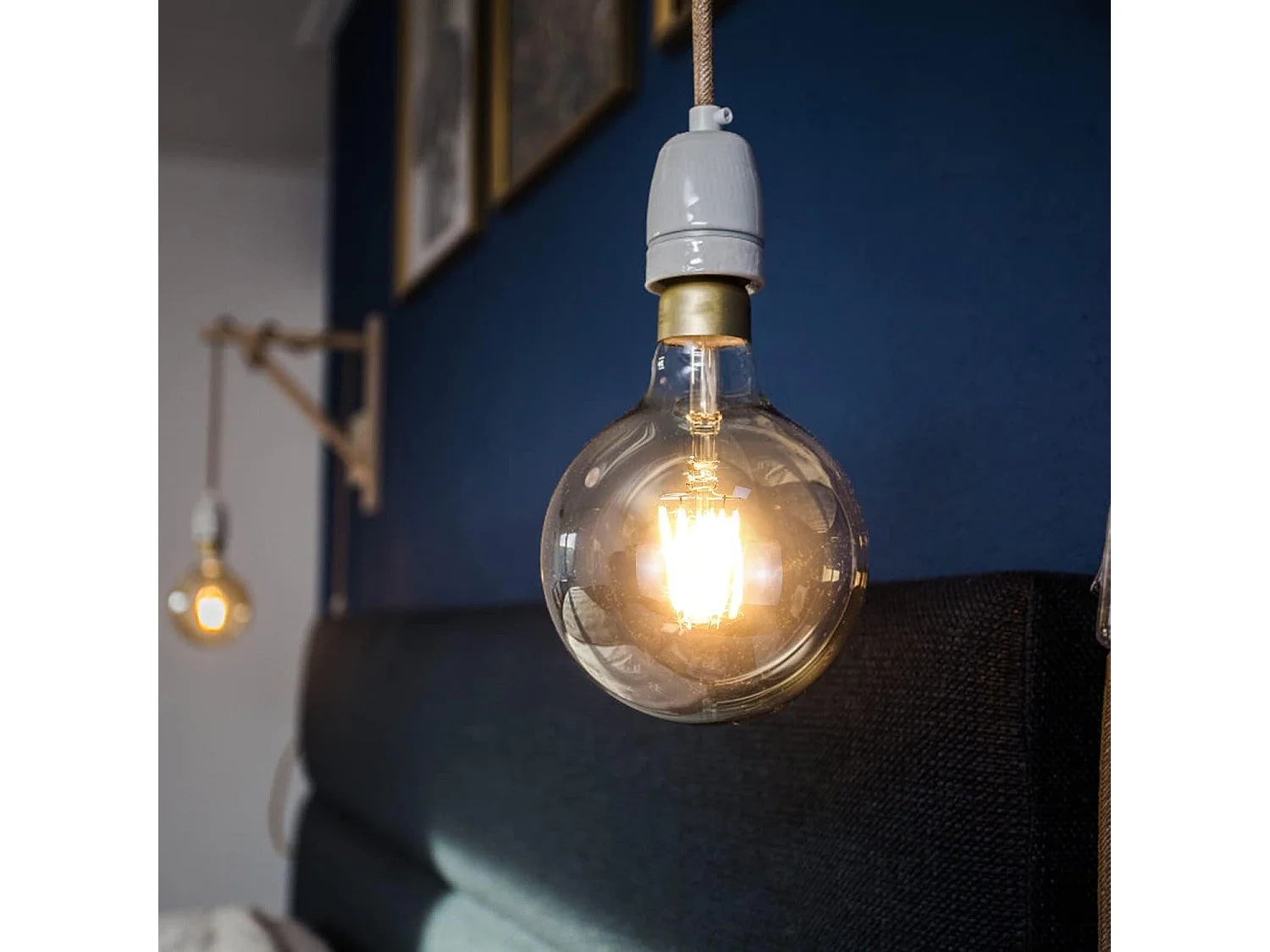 NETTLIFE 2 paczki E27 LED Vintage żarówki Retro G80 Edison Filament ciepły biały 2700K 4W energooszczędne szklane dekoracyjne żarówki świetlne