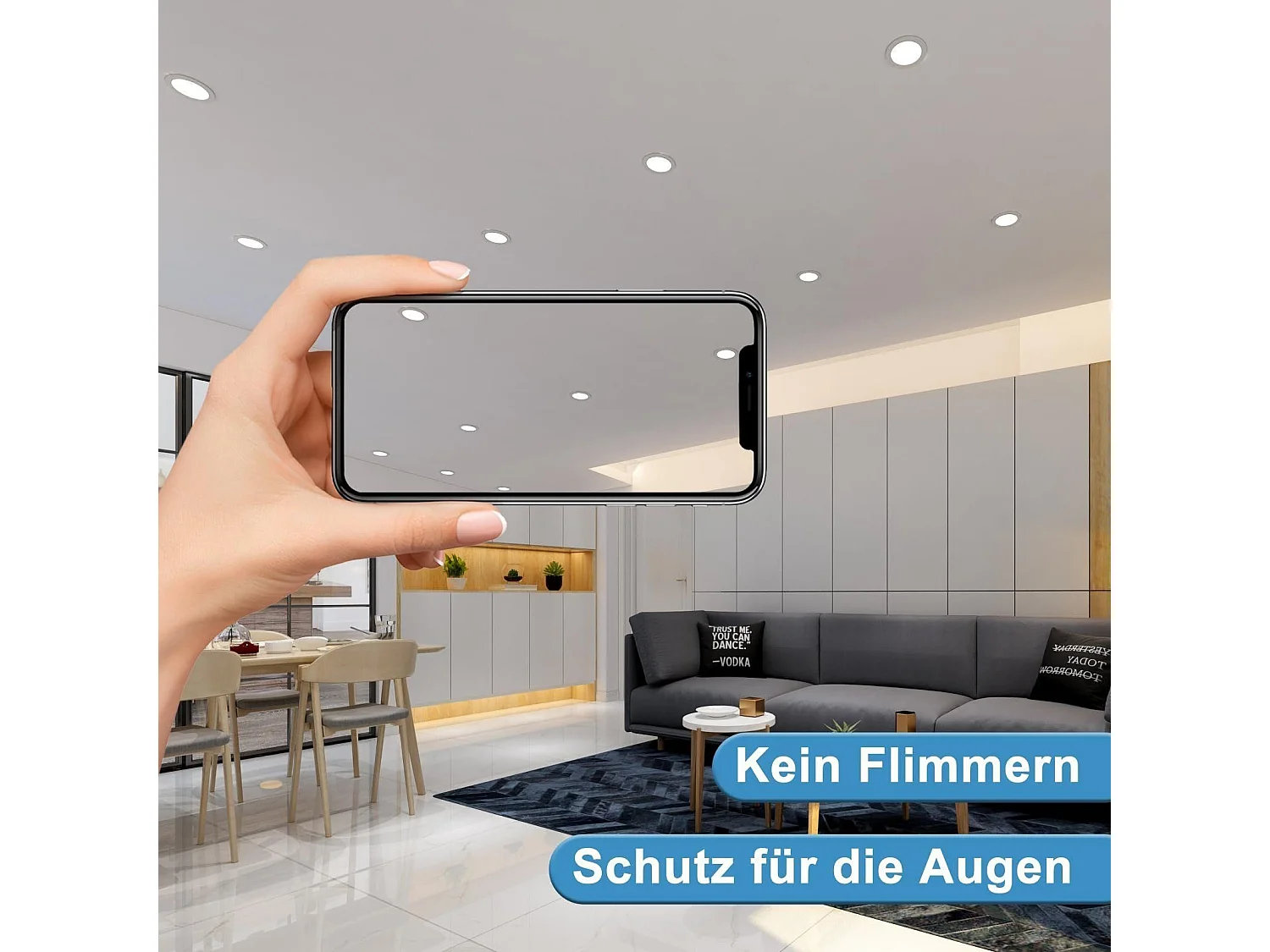 NETTLIFE Pakket van 6 koudwit GU10 - LED - peertjes, 6 W, 5000 K, vervangt 60W - peertjes, straalhoek 110°, energiebesparend met reflector.