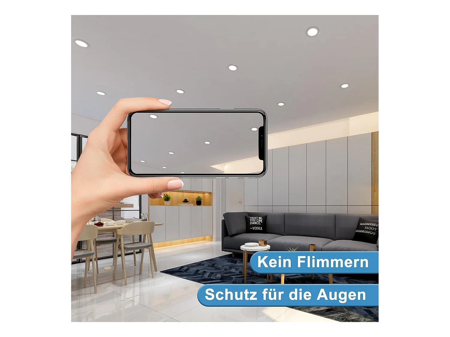 10 LED-Lampen Gu10 Kaltweiß 6 W 5000 K 60 W Energiesparwinkel 110 ° nicht dimmbar