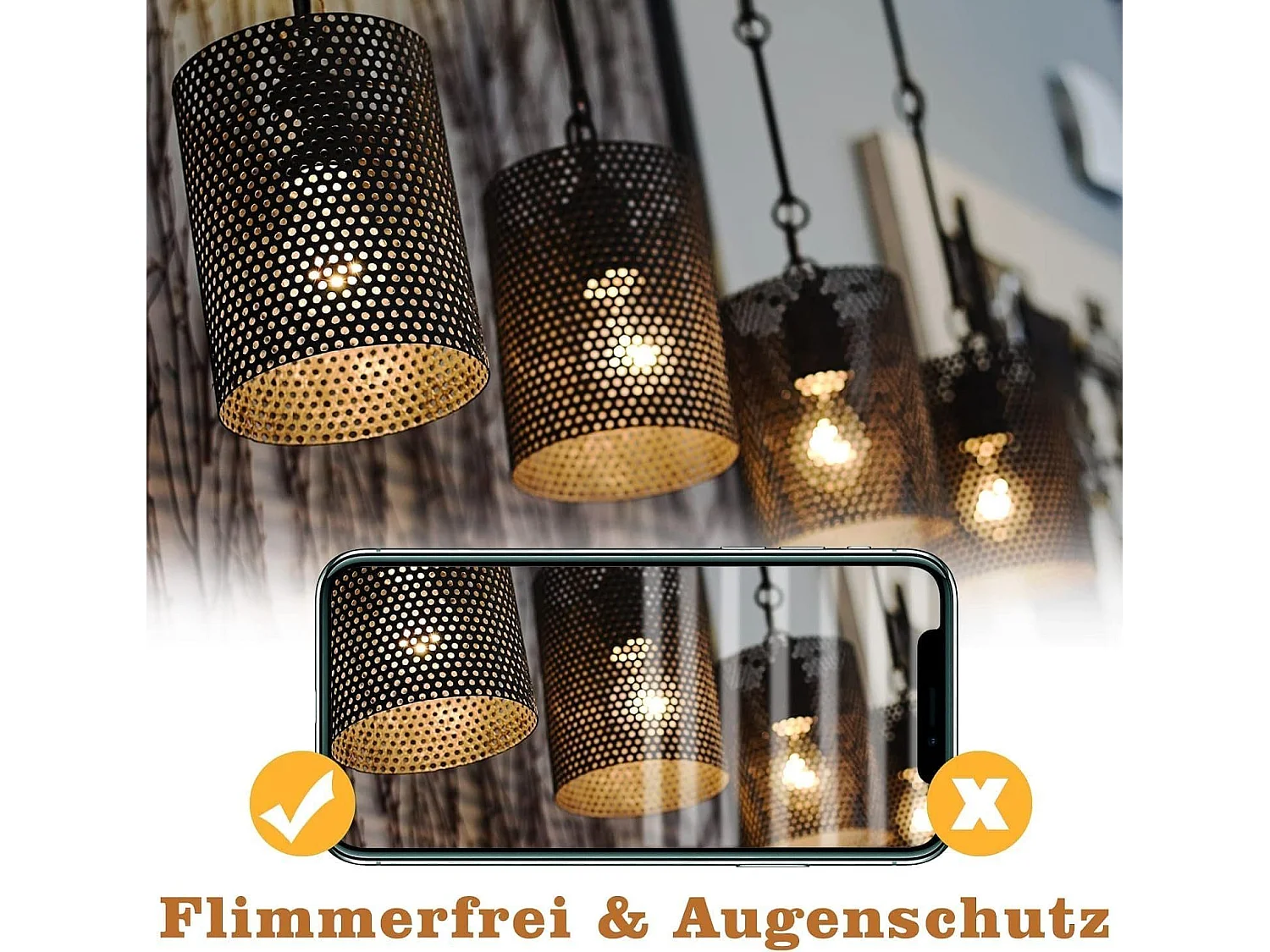 NETTLIFE Lot de 6 ampoules LED E27 blanc chaud A60 vintage 4W 2700K Edison à filament rétro lampe à économie d'énergie pour maison café bar