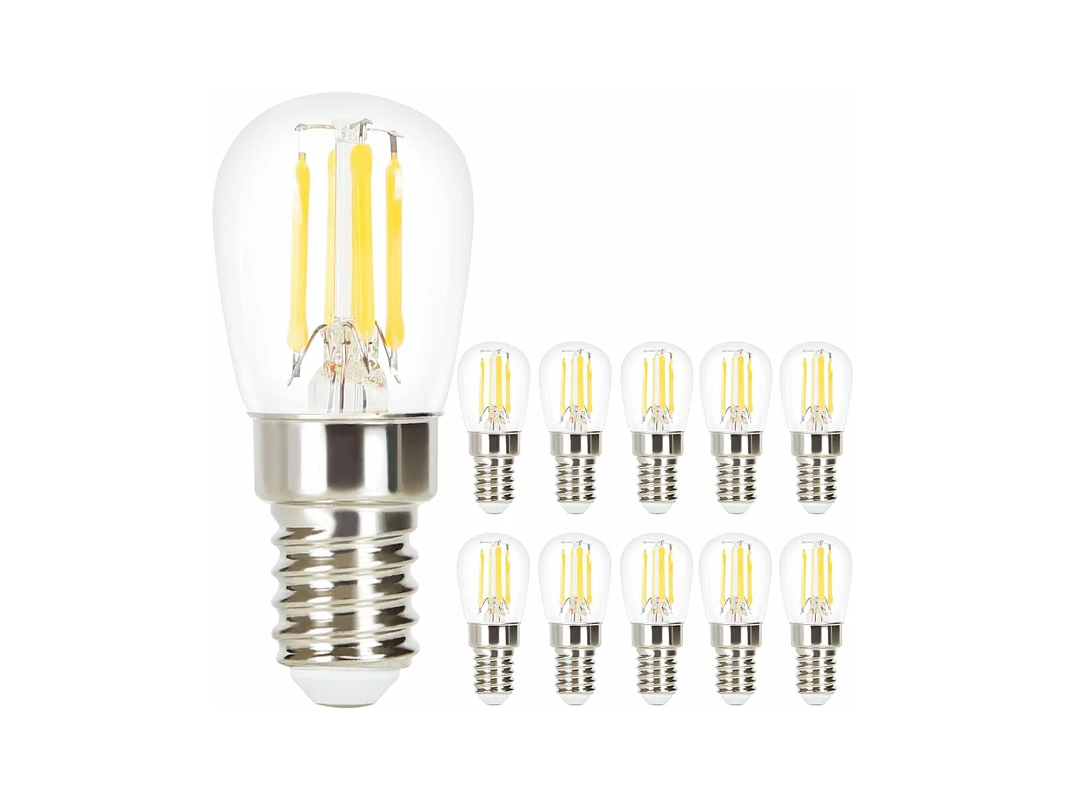 NETTLIFE Lot de 10 ampoules LED E14 ST25 blanc 2700K chaud  ampoules 4W de remplacement pour lampe vintage 40W rétro en verre nostalgique à filament