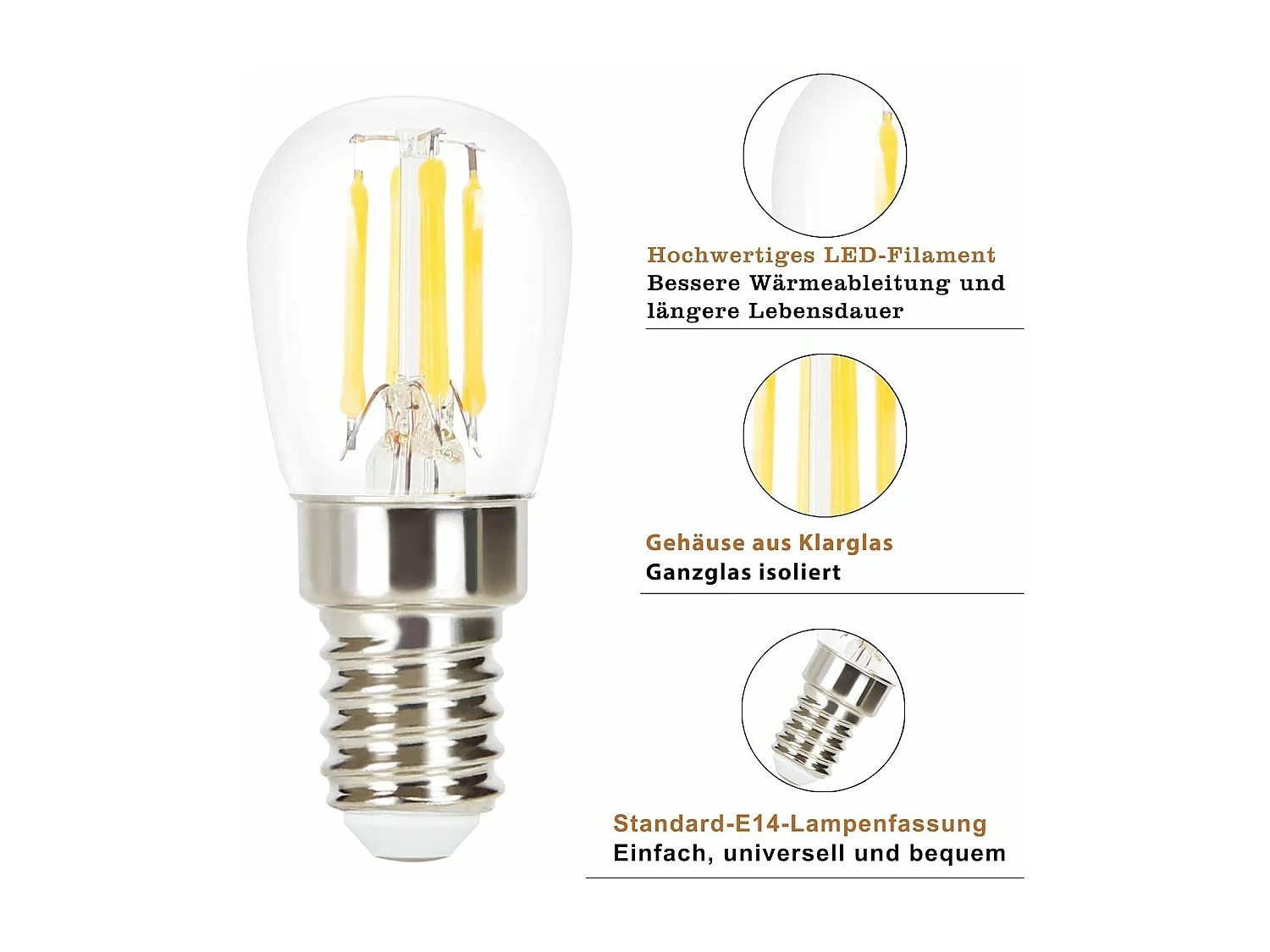 NETTLIFE Zestaw 10 żarówek LED E14 ST25 ciepły biały 2700K 4W zamiennik żarówek do lampy vintage 40W retro nostalgiczna lampa z żarnikiem szklanym