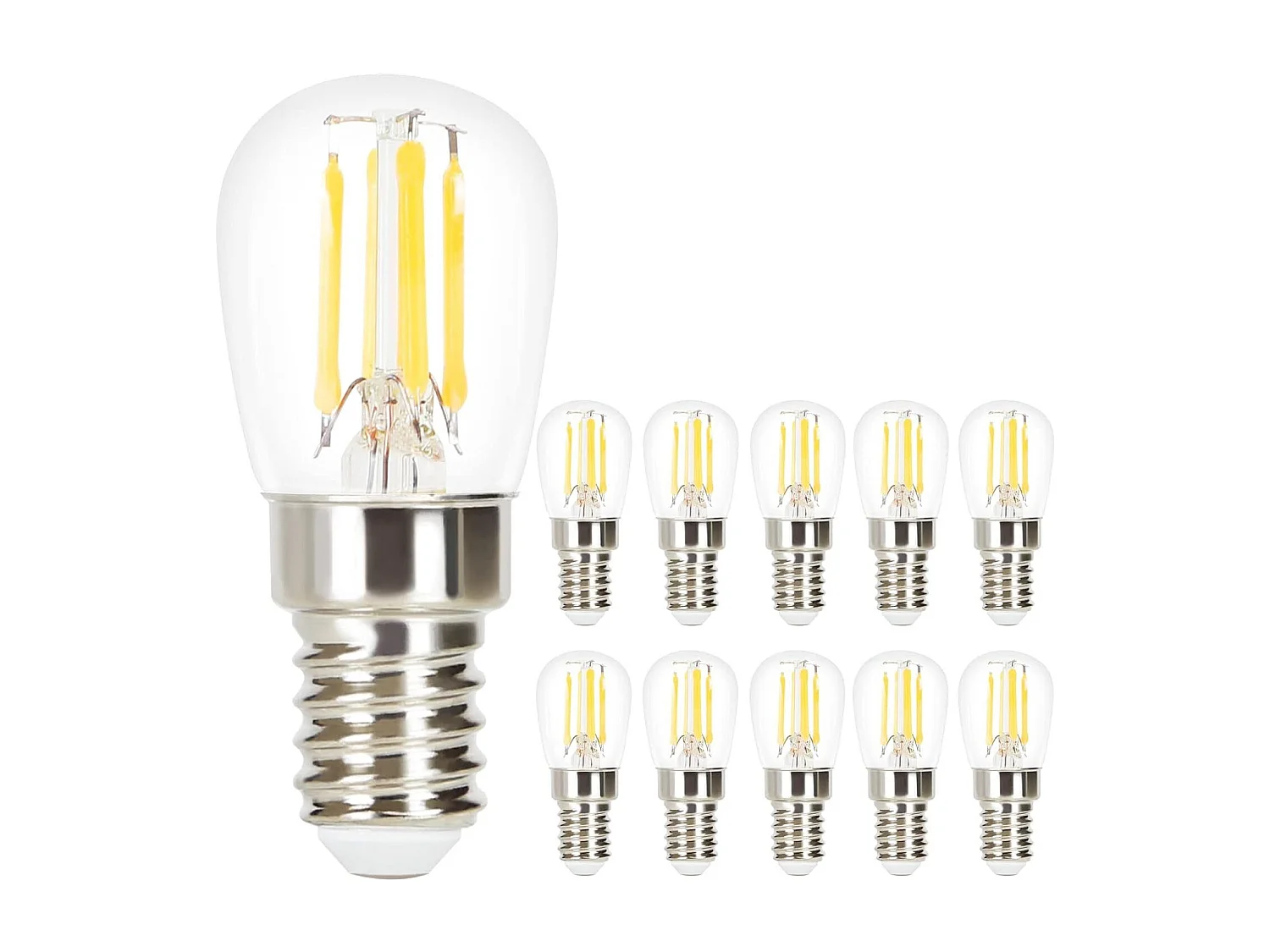 NETTLIFE Zestaw 10 żarówek LED E14 ST25 ciepły biały 2700K 4W zamiennik żarówek do lampy vintage 40W retro nostalgiczna lampa z żarnikiem szklanym