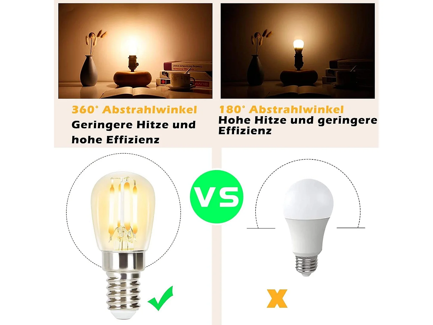 10 LED-Lampen E14 St25 Weiß 2700 K Warm 4 W Ersatz für 40 W Retro-Glaslampe