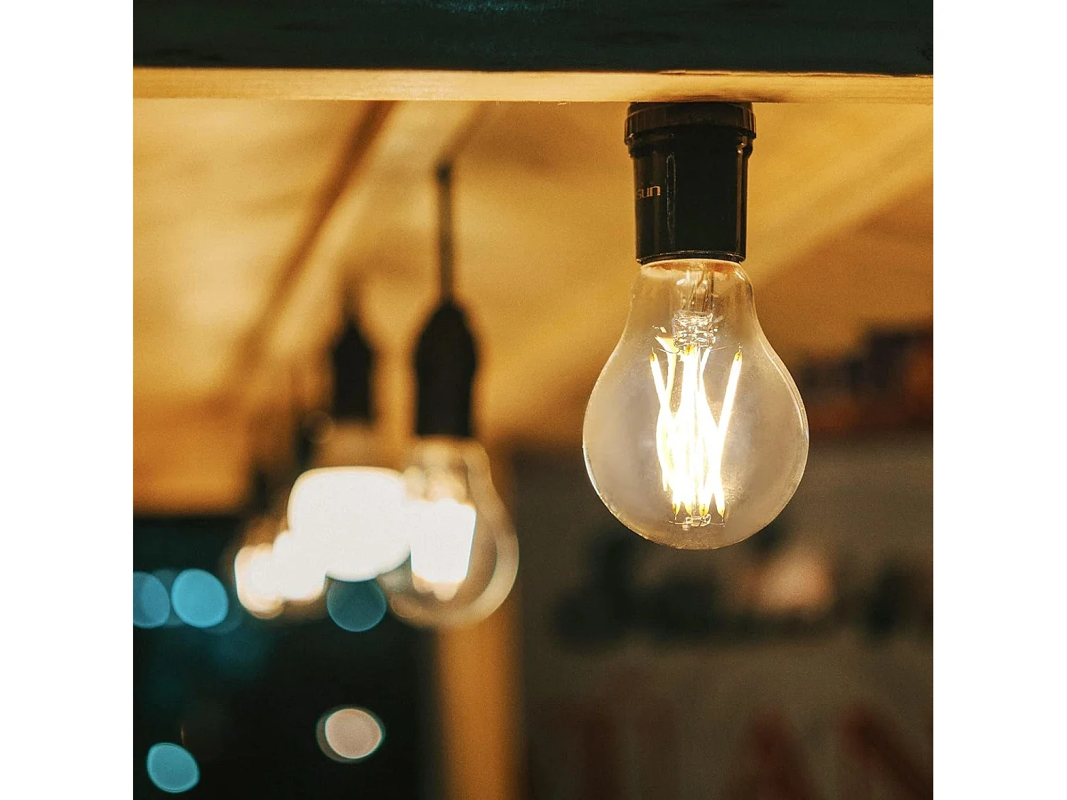 NETTLIFE Lot de 6 ampoules LED E27 vintage : ampoule A60 2700K 4W Edison à filament blanc chaud lampe antique en verre à économie d'énergie pour