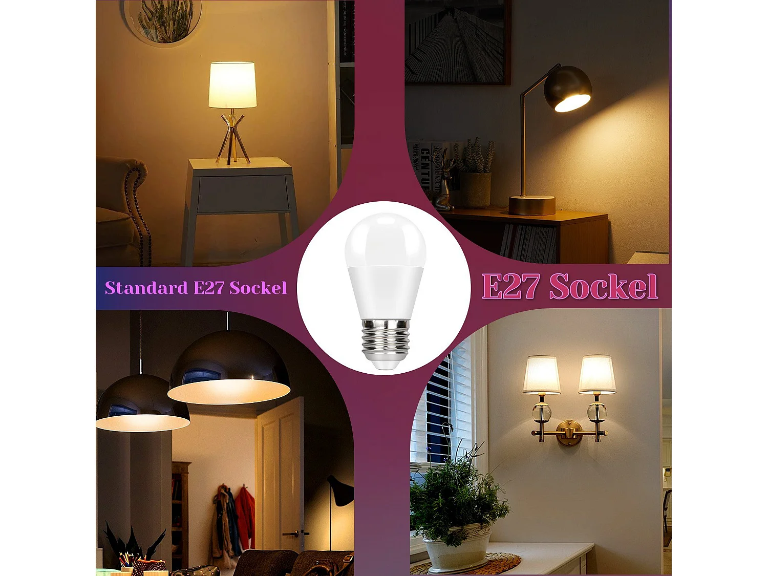 NETTLIFE Lot de 2 ampoules LED à changement de couleur E27 RVB blanc chaud 4W avec télécommande intensité variable 16 couleurs 4 modes dynamiques