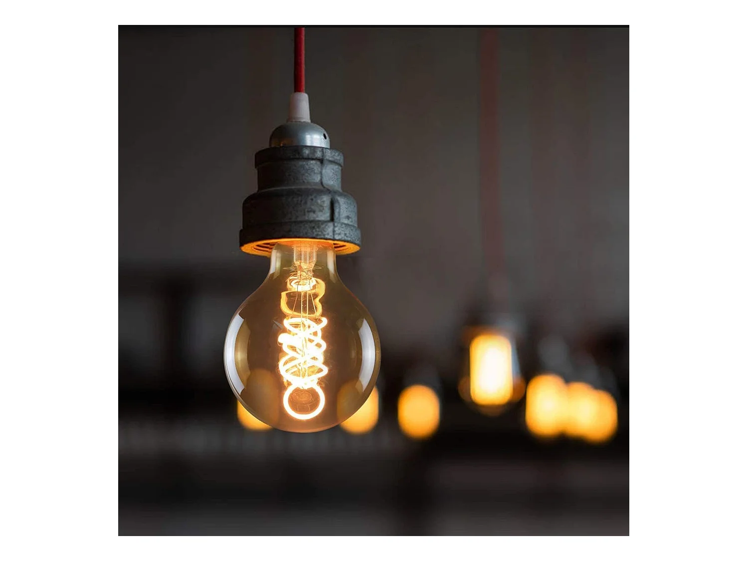 3 LED-Lampen E27 Vintage Retro Edison-Glühbirne G80 4 W dekorative Globuslampen Warmweiß 2200 K