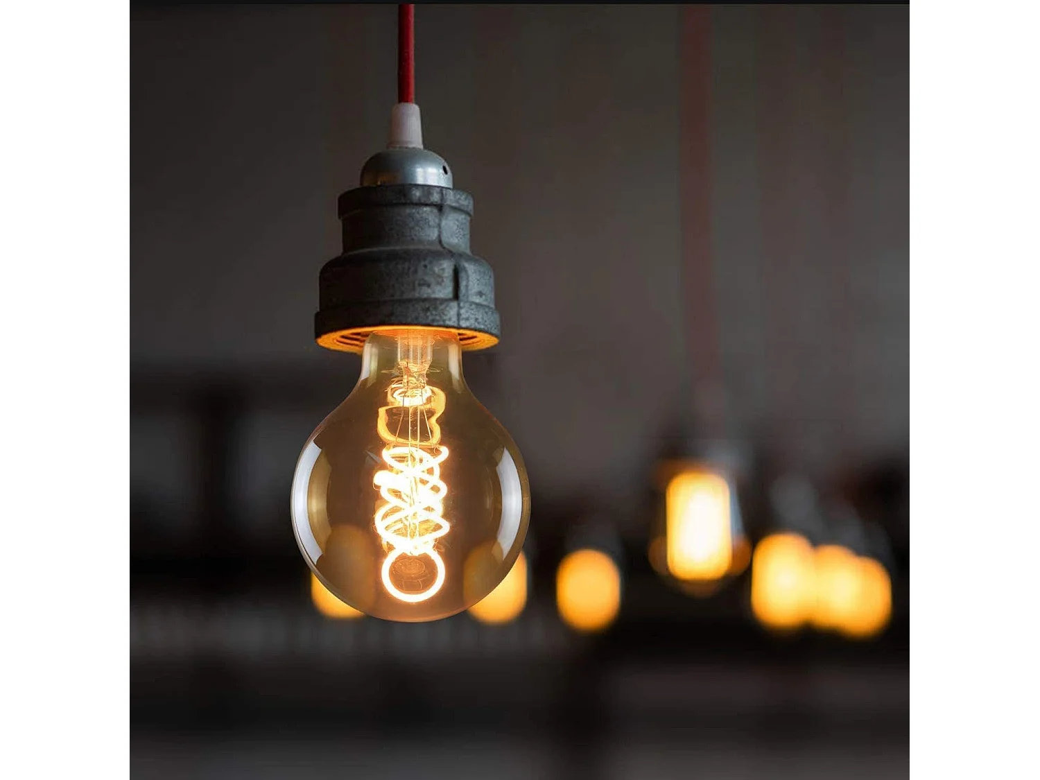 NETTLIFE G80 Filament lamp - 2200K Warm wit - E27 - Retro lamp - 4W Edison lamp - globe lampen - 3 Stuks - Amber