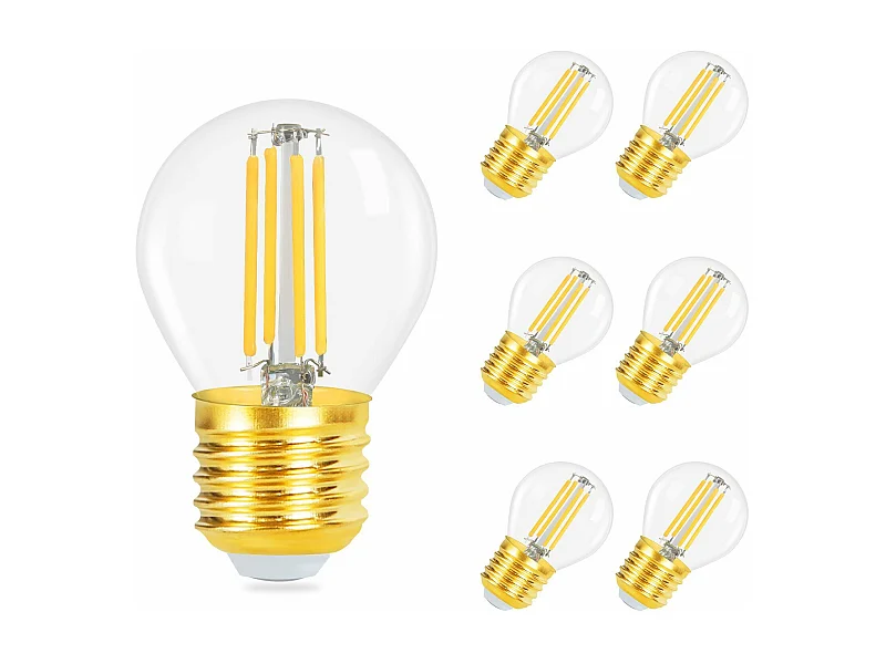 NETTLIFE G45 LED Lampen - 6 stuks - E27 - vintage Edison lampe - warm wit 2700K - 4W Gloeilamp - voor hotel cafe huis bar