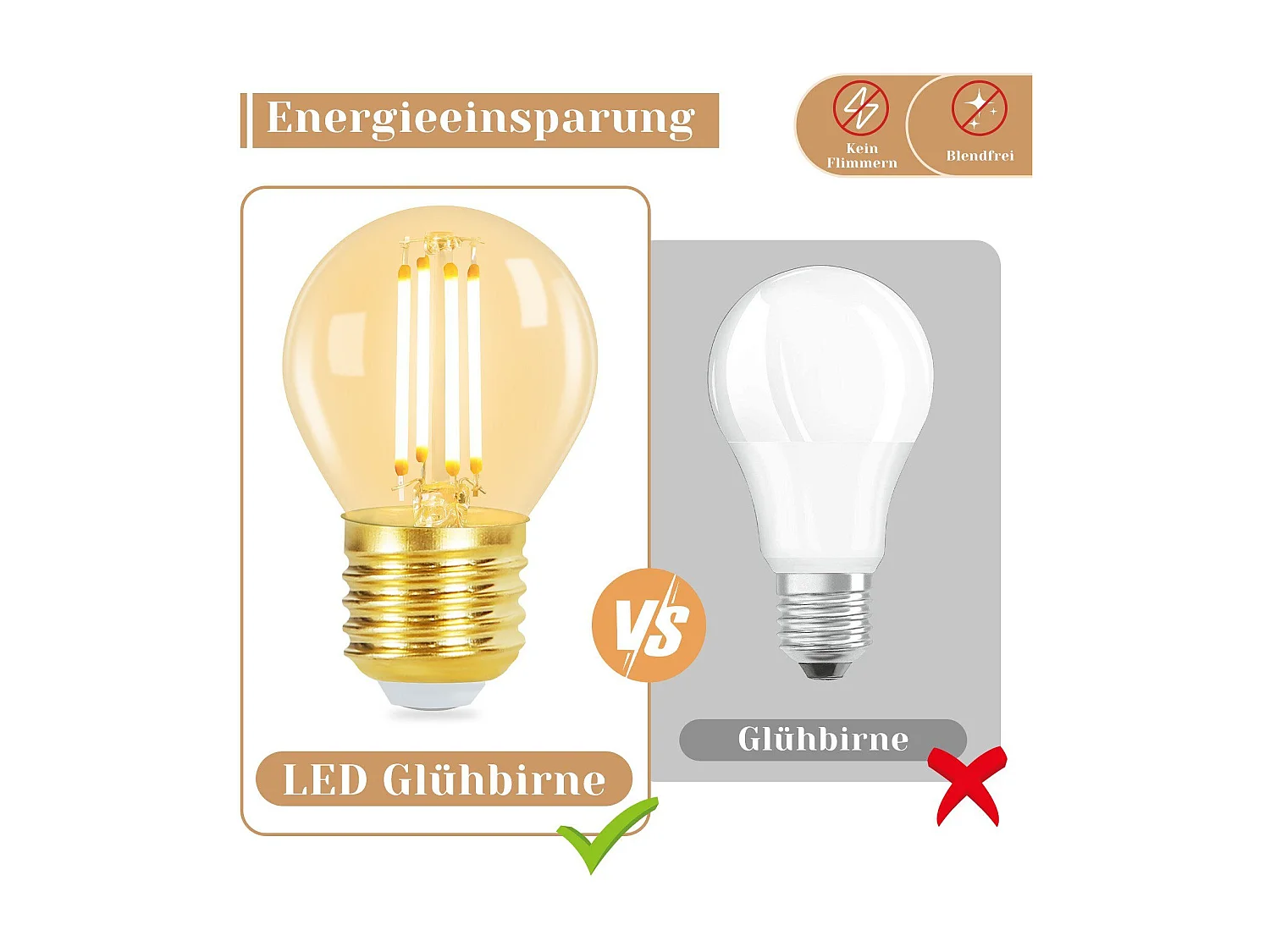 NETTLIFE Zestaw 6 żarówek LED E27 Vintage Filament Ciepła biel 2700K 4W Model G45 Wysokiej jakości szkło Idealne do kawiarni hotelowej Home Bar