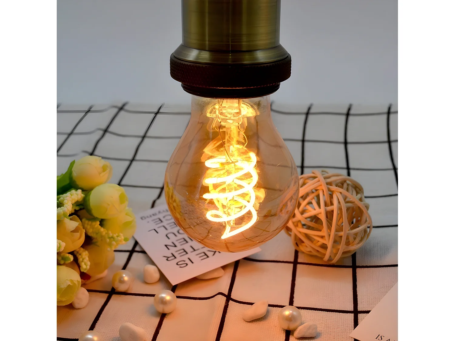 NETTLIFE 3er-Pack E27 LED-Lampen, Warmweiß, A60 Filament, 2200 K, Edison-Glühbirnen, 4 W, Retro-Vintage-Dekorationsglühbirnen