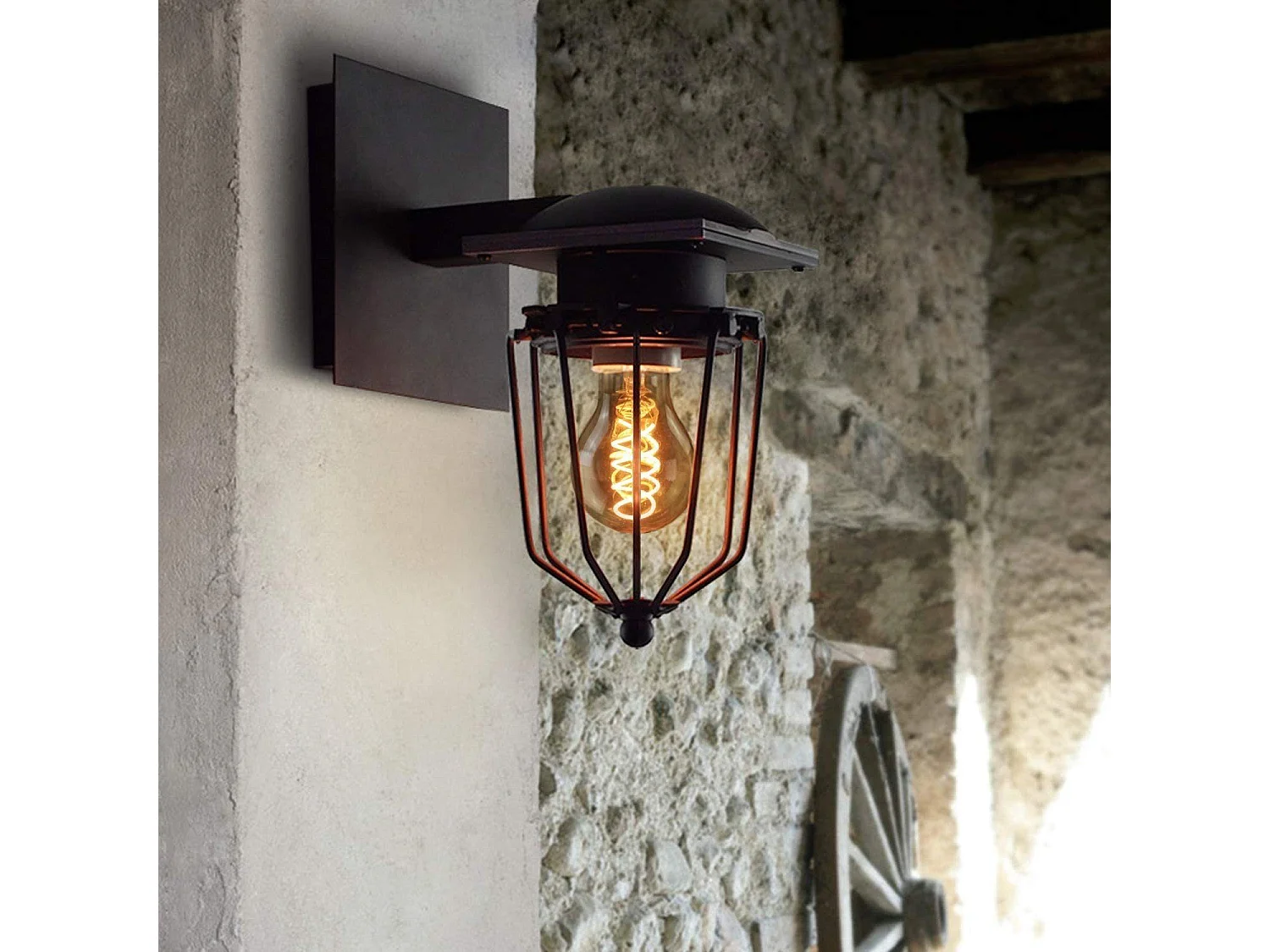 NETTLIFE Lot de 3 ampoules LED E27 blanc chaud A60 filament 2200K Edison, ampoules rétro 4W décoratives vintage