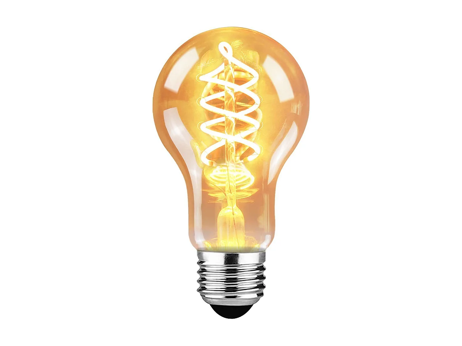 NETTLIFE Lot de 3 ampoules LED E27 blanc chaud A60 filament 2200K Edison, ampoules rétro 4W décoratives vintage