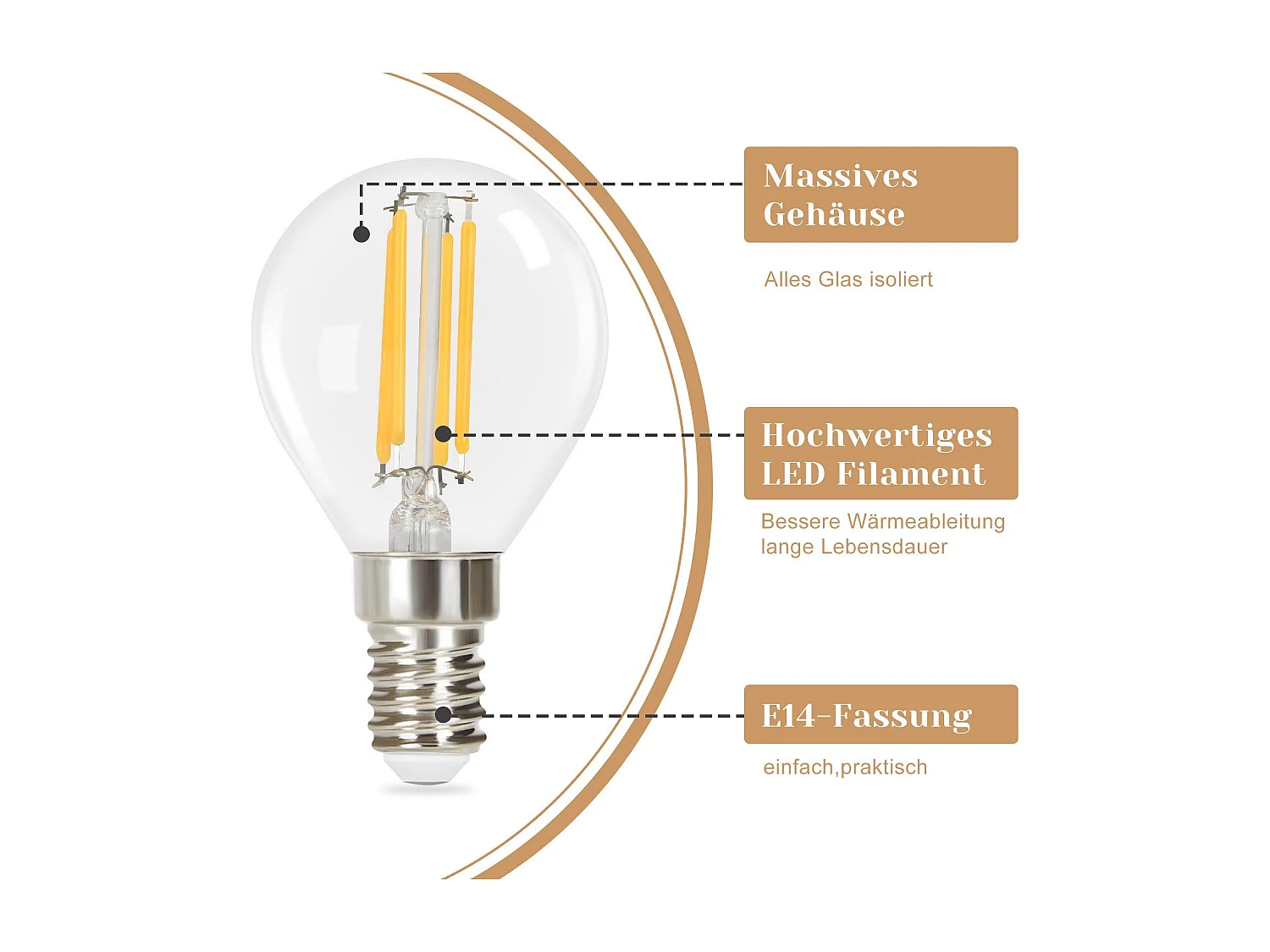 NETTLIFE G45 LED Lampen - 6 stuks - E14 - vintage Edison lampe - warm wit 2700K - 4W Gloeilamp - voor hotel cafe huis bar
