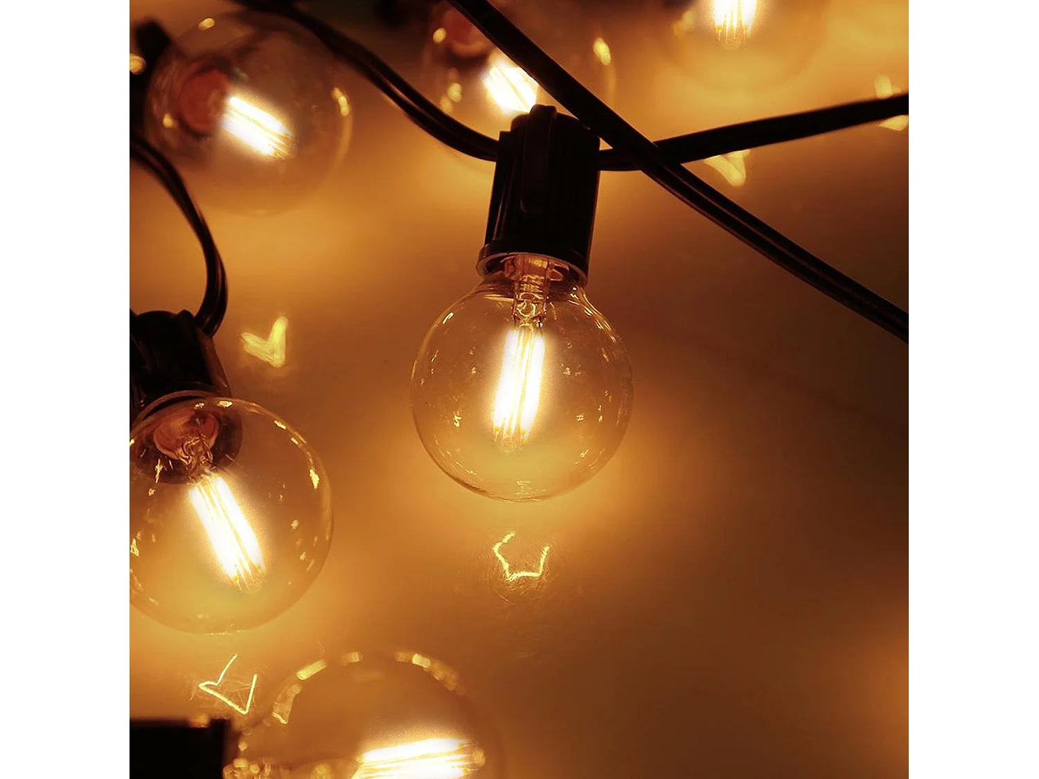 6 E14 Vintage LED-Lampen, Warmweiß, G45, 2700 K, 4 W, hochwertiges Glas