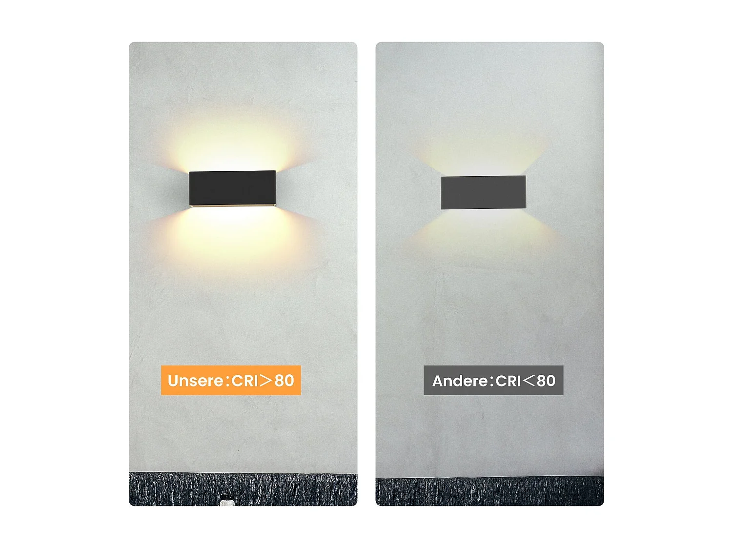 NETTLIFE Kinkiet wewnętrzny LED - czarny kinkiet 5 W ścienna punktowa lampa schodowa w górę w dół regulowana wiązka 3000 K ciepła biel