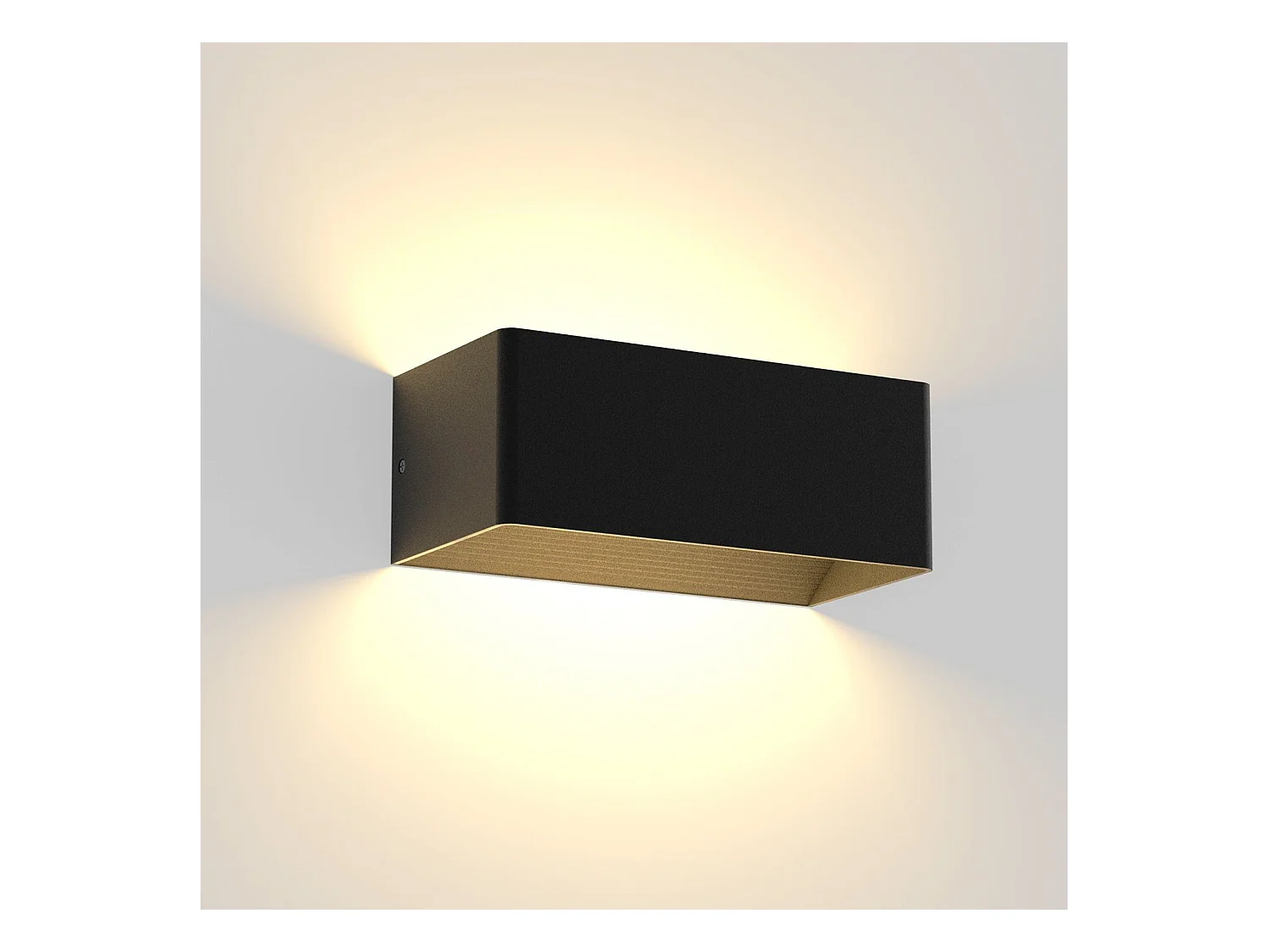 NETTLIFE LED Applique murale intérieure -  Eclairage mural noir 5W Spot mural Up Down Lampe d'escalier Faisceau réglable 3000K Blanc chaud