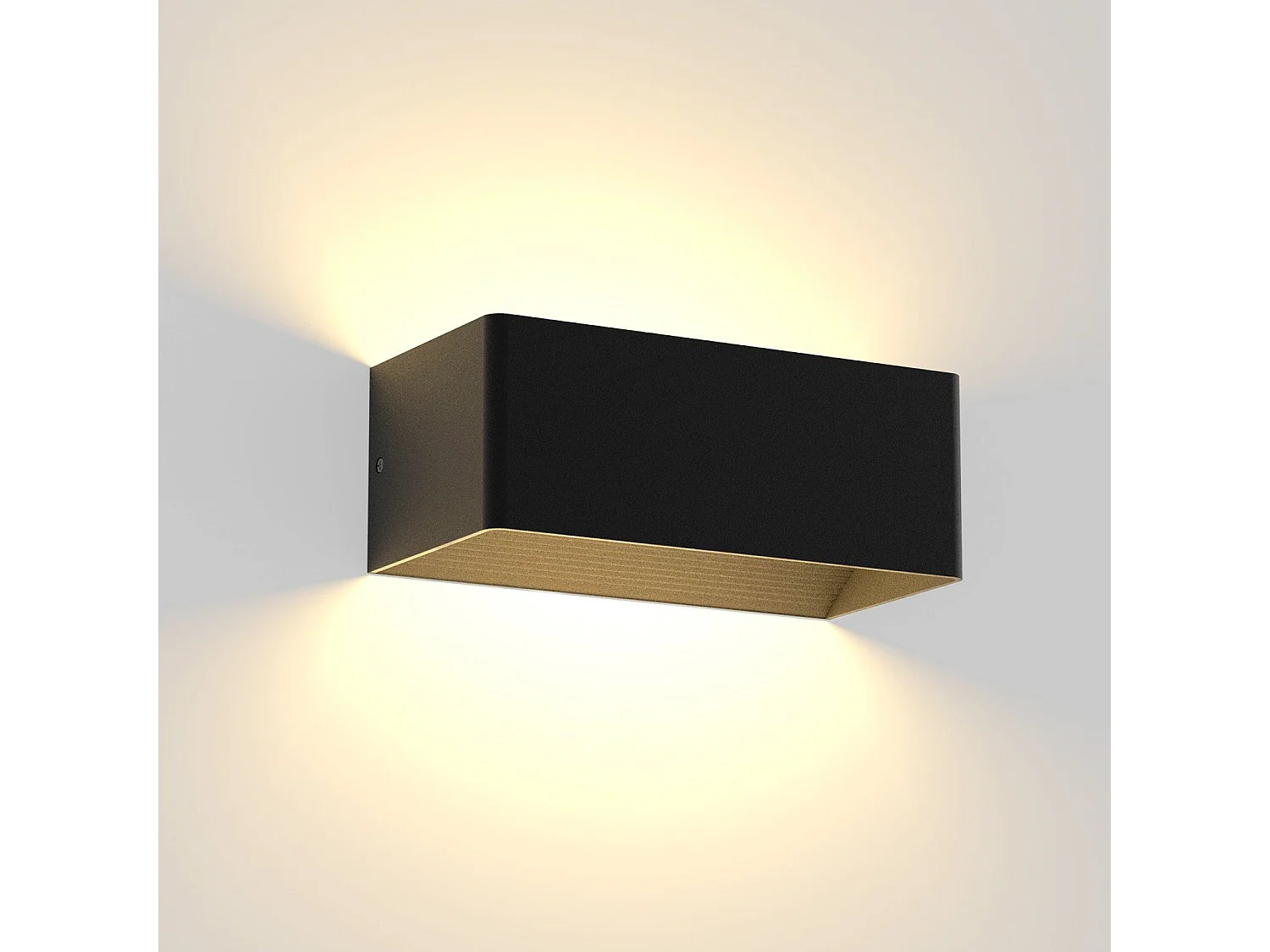 NETTLIFE LED Applique murale intérieure -  Eclairage mural noir 5W Spot mural Up Down Lampe d'escalier Faisceau réglable 3000K Blanc chaud