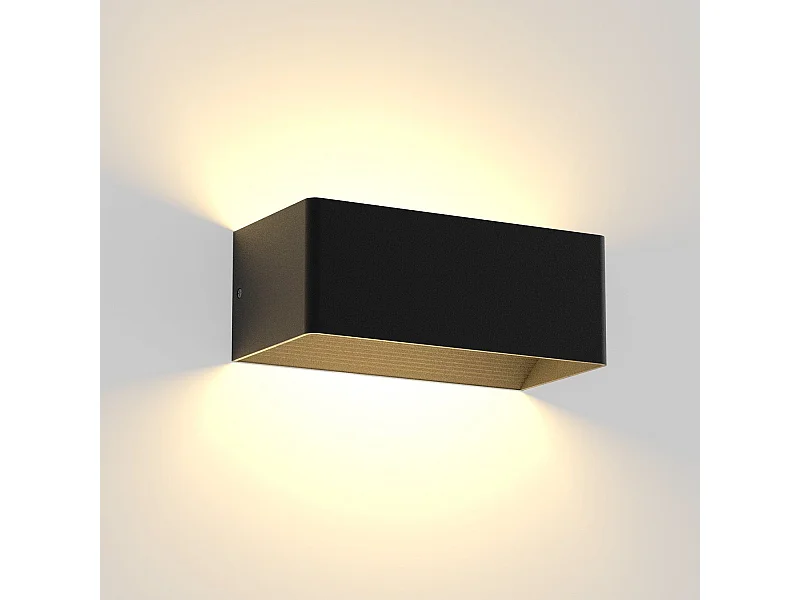 Applique Murale LED Intérieure Noire Spot Mural 5w En Métal Blanc Chaud 3000k