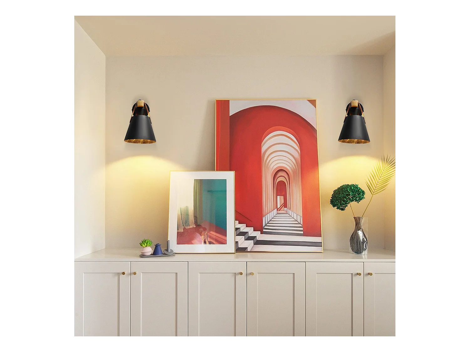 NETTLIFE Vintage Applique murale rétro E27 en noir industriel intérieur éclairage mural en bois cuir plastique (sans ampoule)