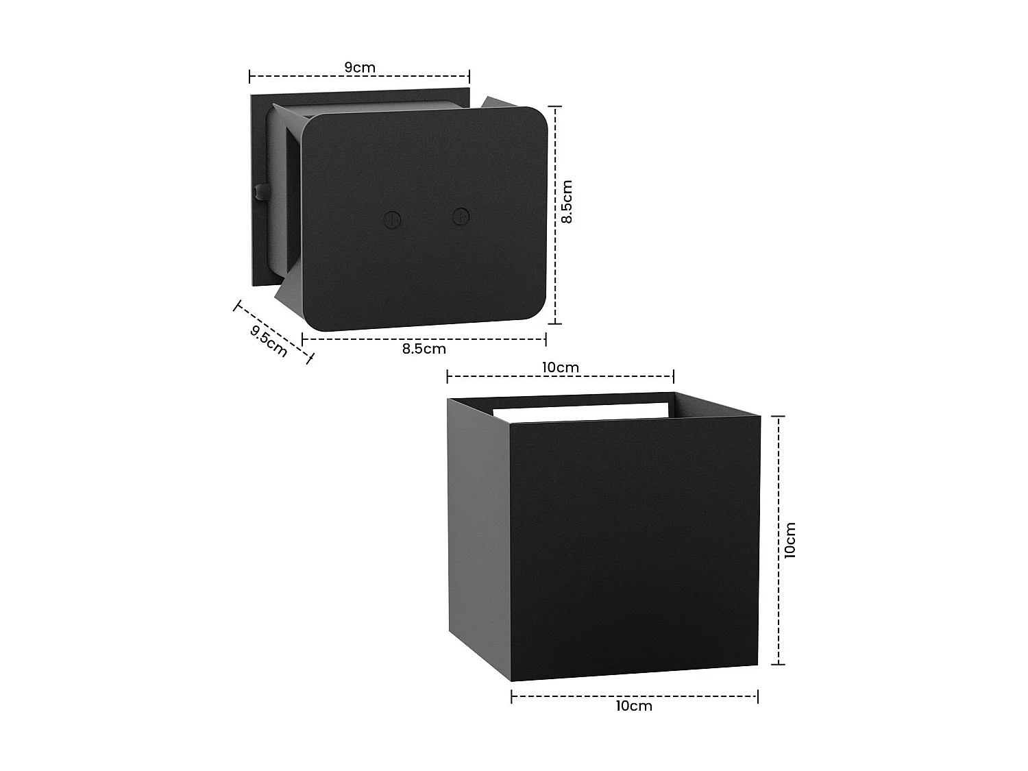 NETTLIFE Applique murale LED Intérieur/Extérieur : lot de 2 lampes extérieures Blanc chaud IP65 Applique extérieure G9 Blanc