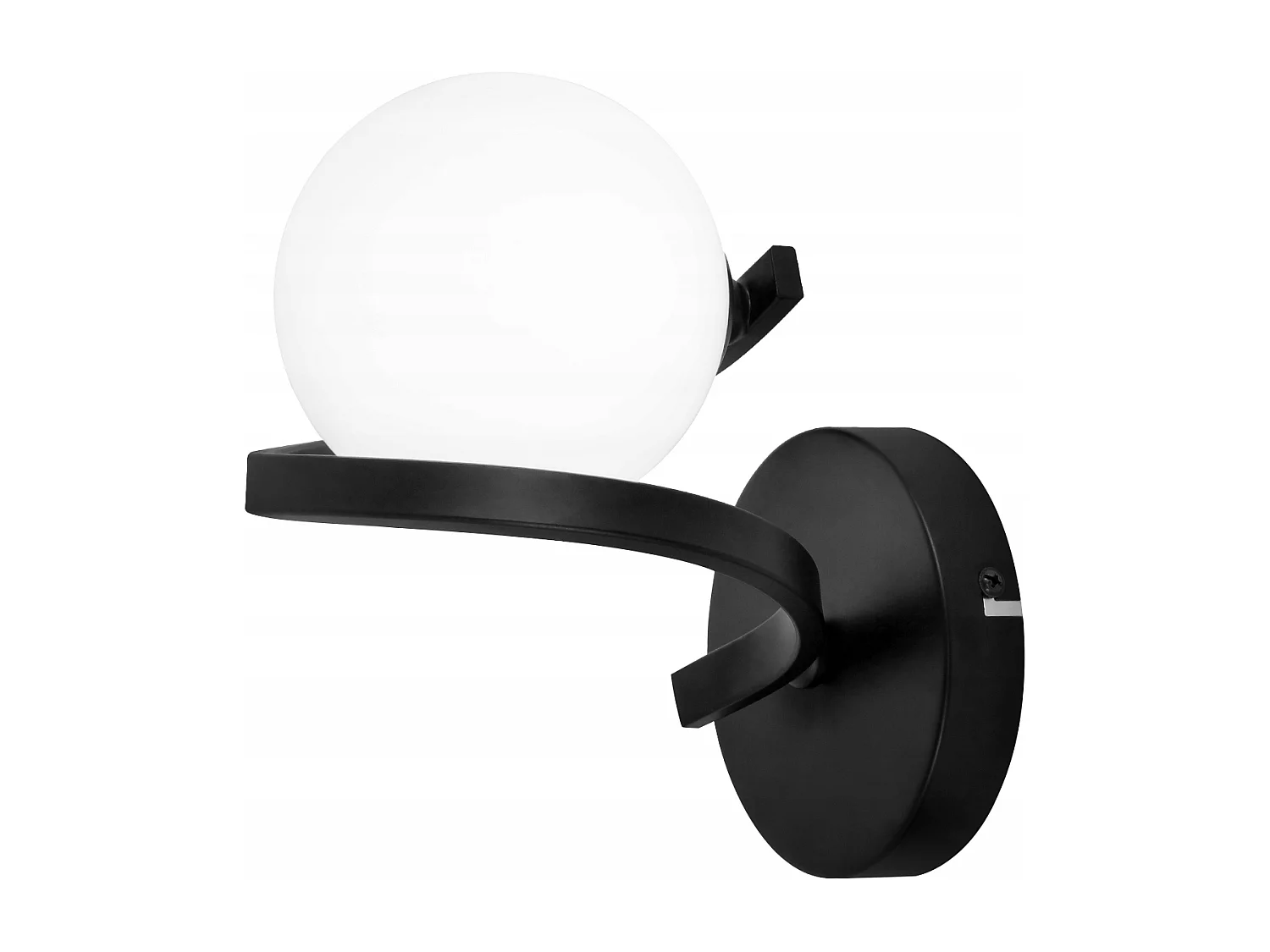 NETTLIFE Applique salle de bain Spots muraux Boule de verre G9 Noir mural 1 flamme Blanc Intérieur Lampe