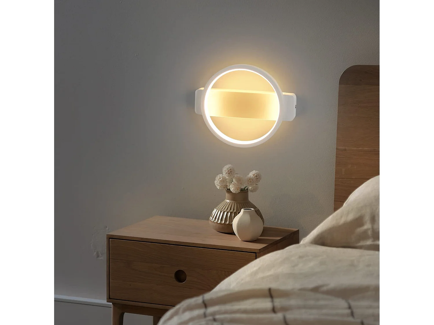 Applique Murale LED D'intérieur, Blanche, Moderne, 7w, 3000k, Éclairage Mural