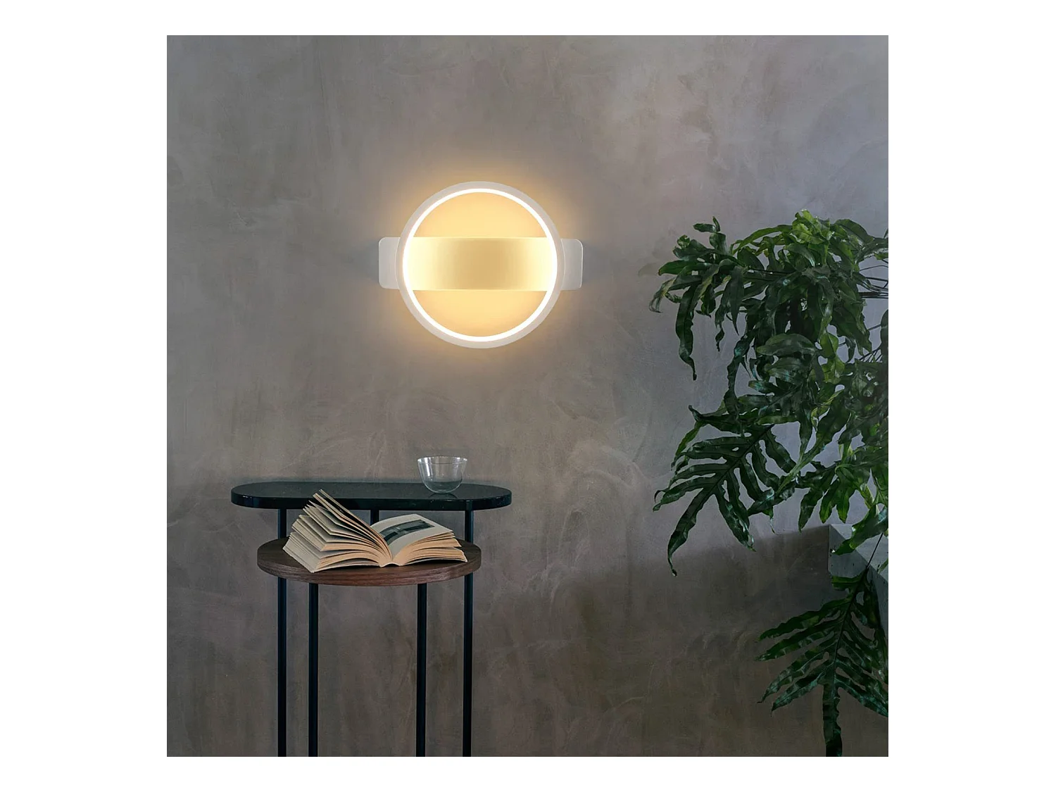NETTLIFE Applique murale LED intérieure - Blanc Design moderne Applique murale 7W blanc chaud 3000K