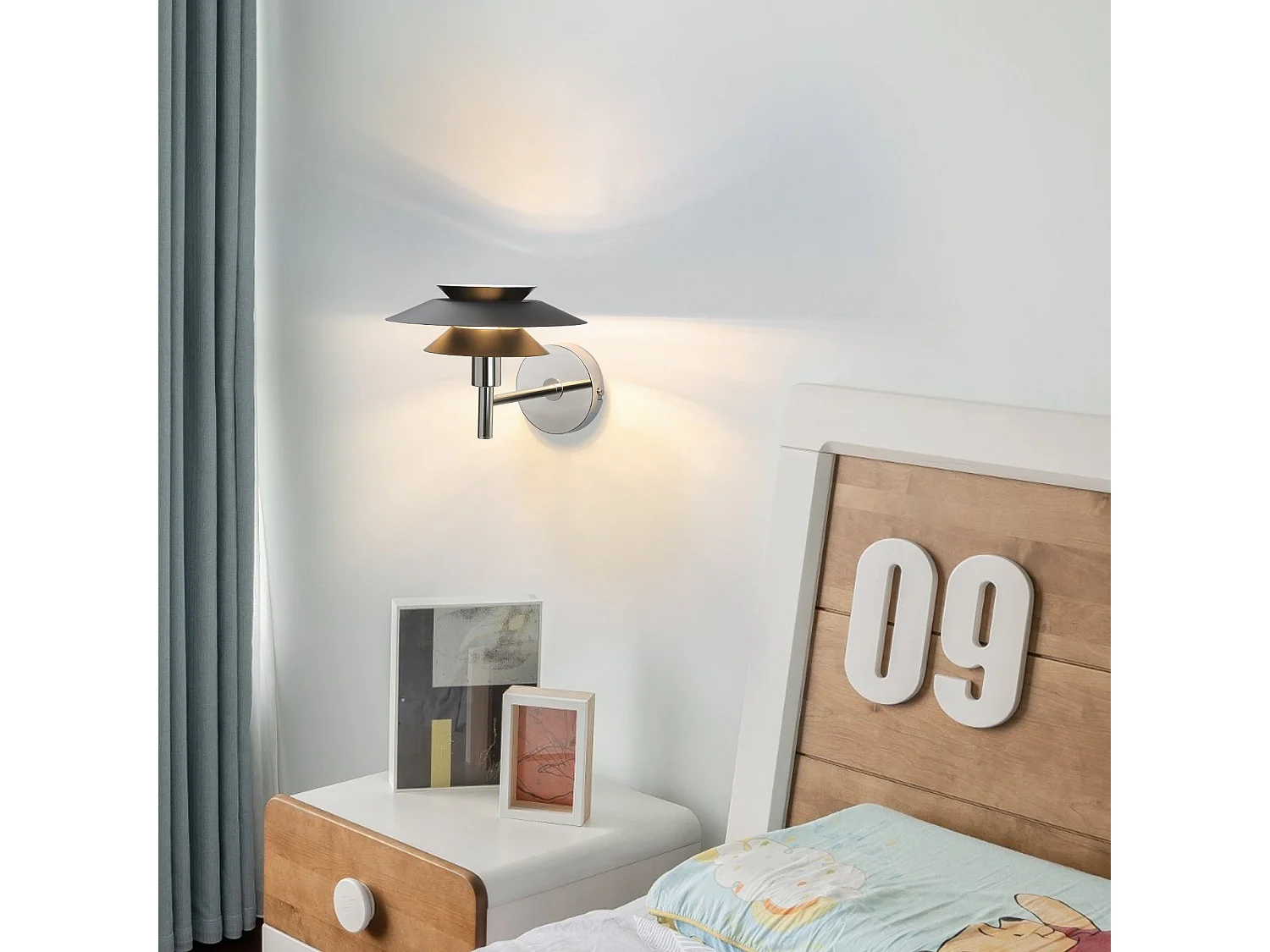 NETTLIFE Kinkiet wewnętrzny czarny - nowoczesna lampa do sypialni G9 bez żarówki (maks. 25 W)