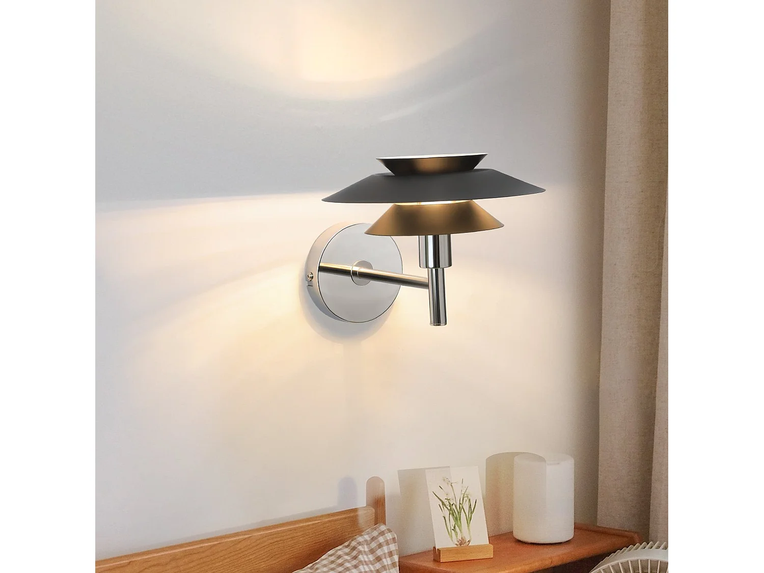 NETTLIFE Kinkiet wewnętrzny czarny - nowoczesna lampa do sypialni G9 bez żarówki (maks. 25 W)