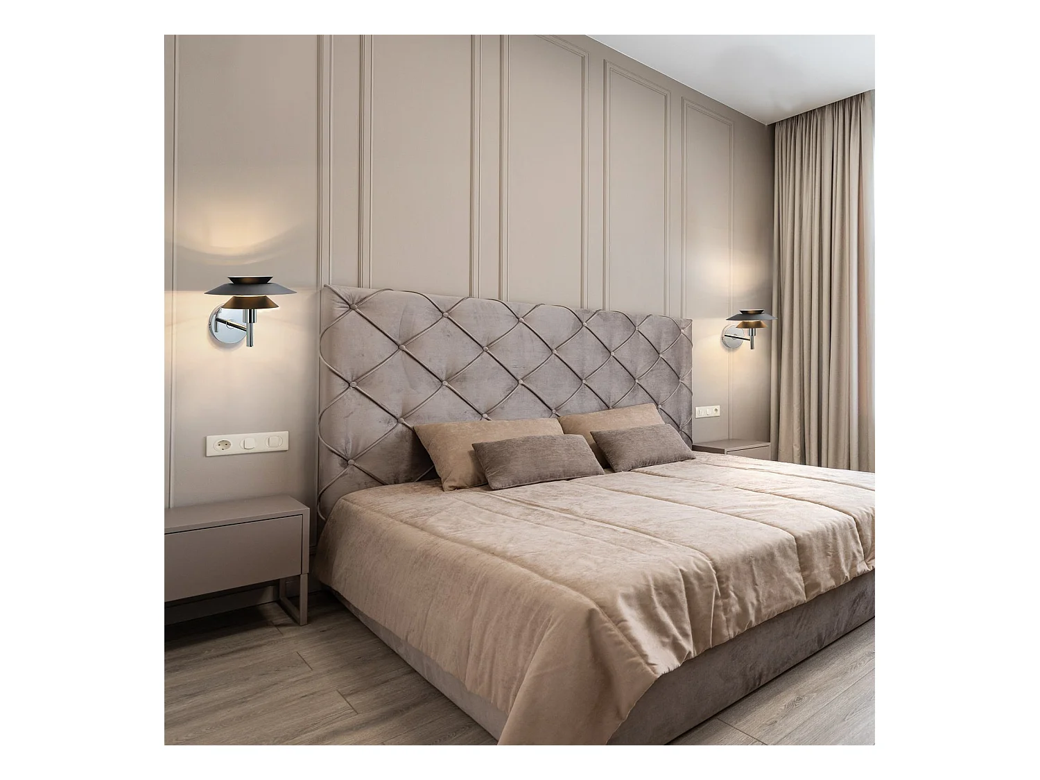 NETTLIFE Kinkiet wewnętrzny czarny - nowoczesna lampa do sypialni G9 bez żarówki (maks. 25 W)