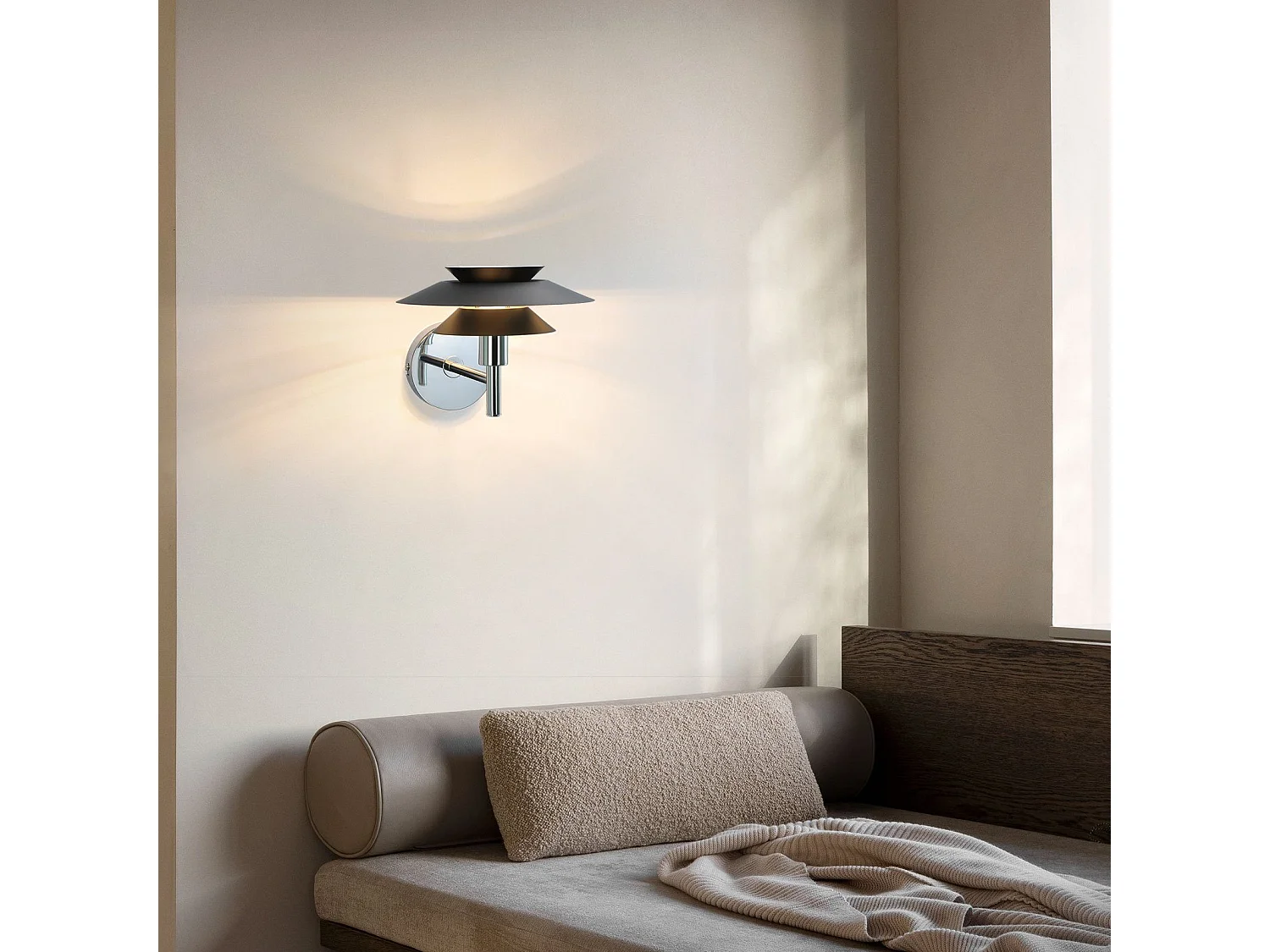 NETTLIFE Inwendige muurapplikatie Zwart - moderne slaapkamerglamp Ontwerp, G9 zonder gloeilamp (max. 25W)