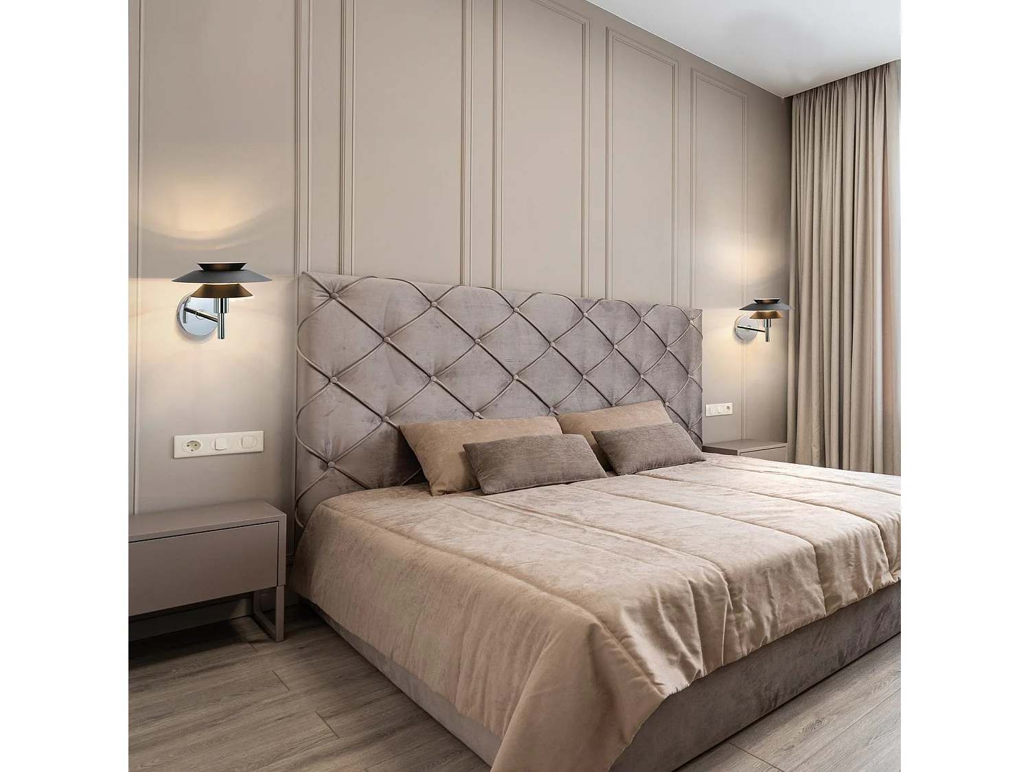 NETTLIFE Inwendige muurapplikatie Zwart - moderne slaapkamerglamp Ontwerp, G9 zonder gloeilamp (max. 25W)