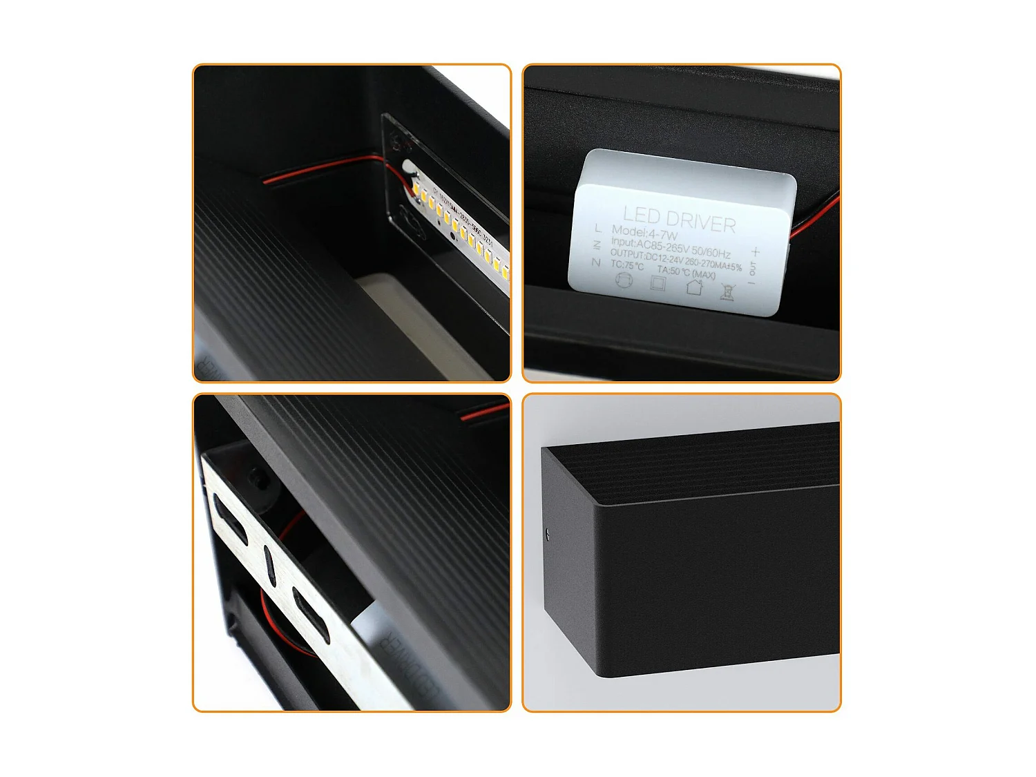 NETTLIFE - Wandlamp voor binnen gebruik, LED - 2 stuks, zwart muurlampje 5W, Up Down muurlamp voor trappenlicht, verstelbaar bundel 3000K warm wit.