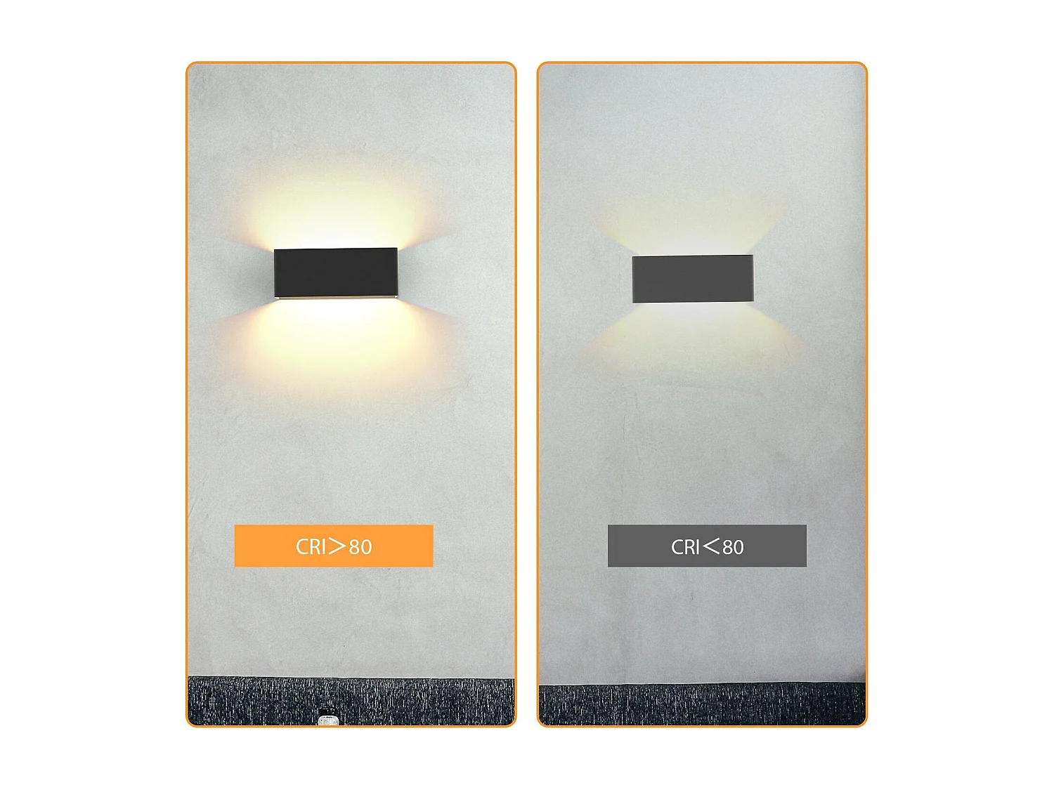 NETTLIFE LED Applique murale intérieure - 2 ver Eclairage mural noir 5W Spot mural Up Down Lampe d&#039;escalier Faisceau réglable 3000K Blanc chaud